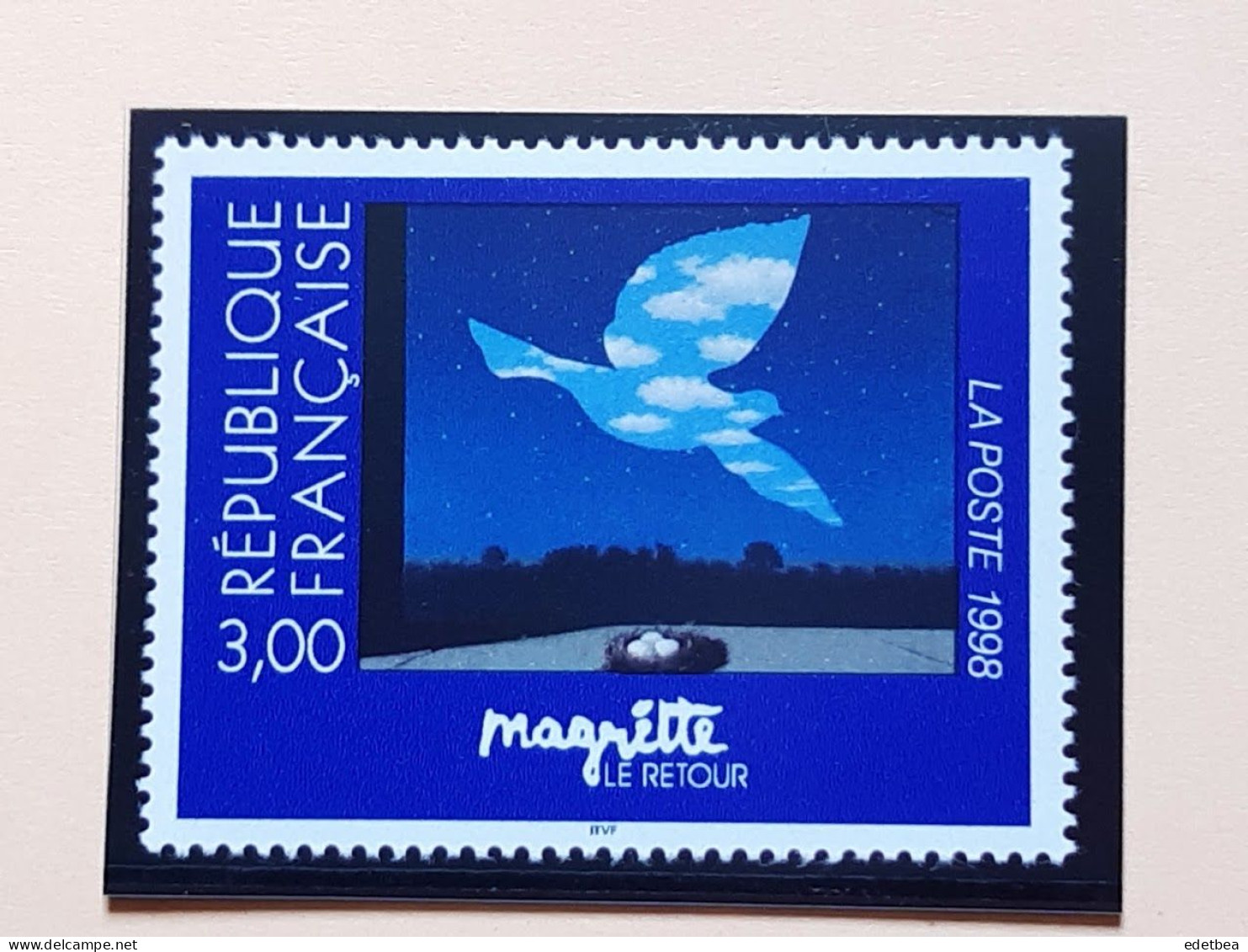 Timbre – France – 1998-n° 3145- Oeuvre De René MAGRITTE : Le Retour -Etat : Neuf - Unused Stamps