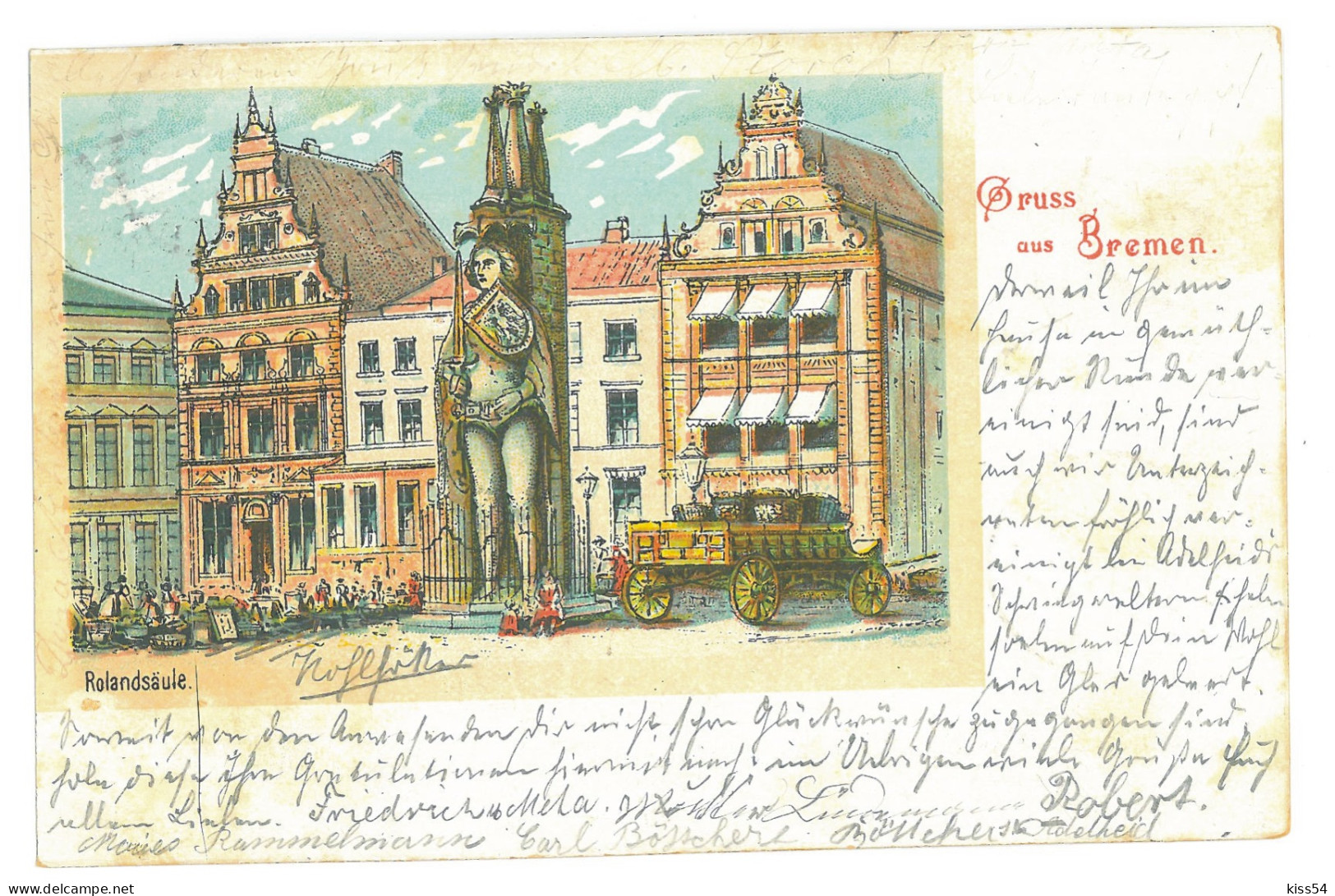 GER 40 - 16867 BREMEN, Litho, Germany - Old Postcard - Used - 1899 - Bremen