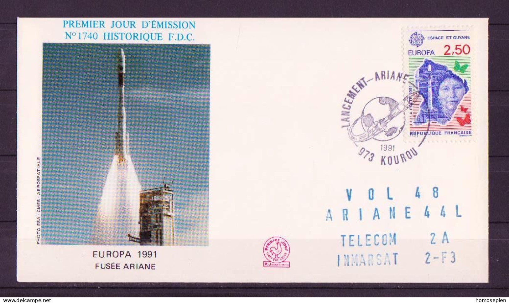 Espace 1991 12 17 - AS - Ariane V48 - Europa