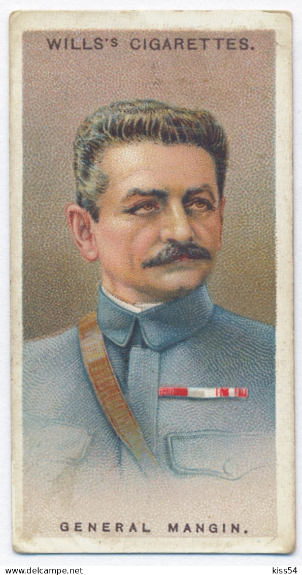 CT 3 - 7 FRANCE, General Charles Marie Emmanuel Mangin, Allied Army Leader - Old Wills's Cigarettes - 68/35 Mm - Wills