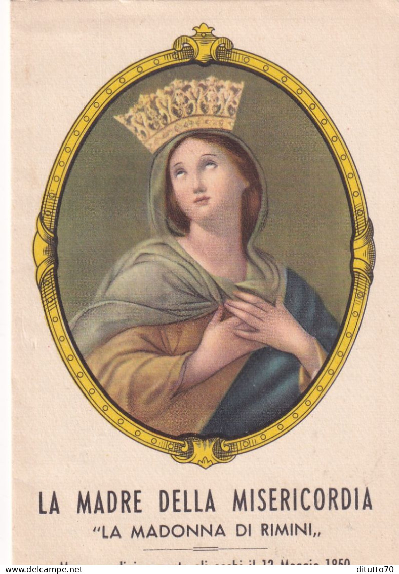 Calendarietto - La Madre Della Misericordia - La Madonna Di Rimini - Anno 1954 - Klein Formaat: 1941-60