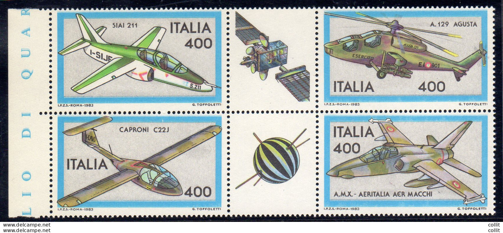 Costruzioni Aeronautiche '83 Varietà Stampa Smossa - Errors And Curiosities