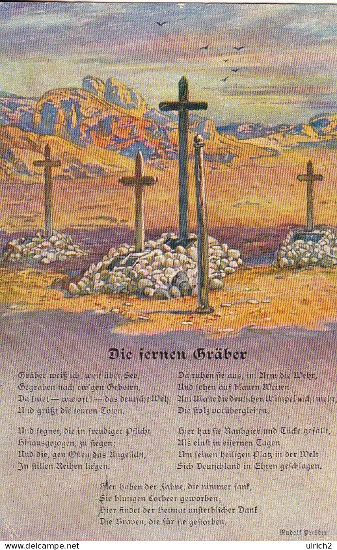 AK Südwestafrika - Deutsche Soldatengräber - Kolonialkriegerdank - Ca. 1915 (68829) - Ehemalige Dt. Kolonien