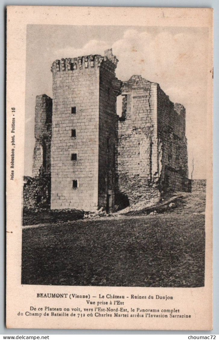 (86) 569, Beaumont, Jules Robuchon Phot 16, Le Château, Ruines Du Donjon - Autres & Non Classés