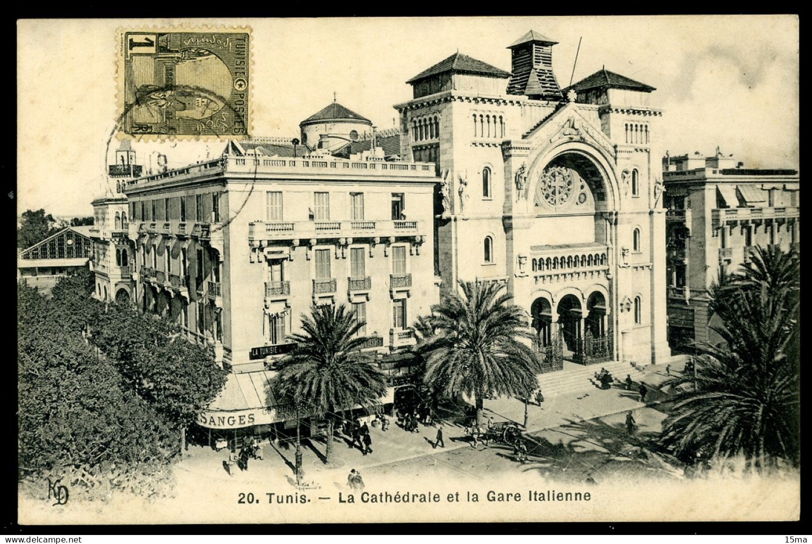TUNIS La Cathédrale Et La Gare Italienne KD - Tunesien