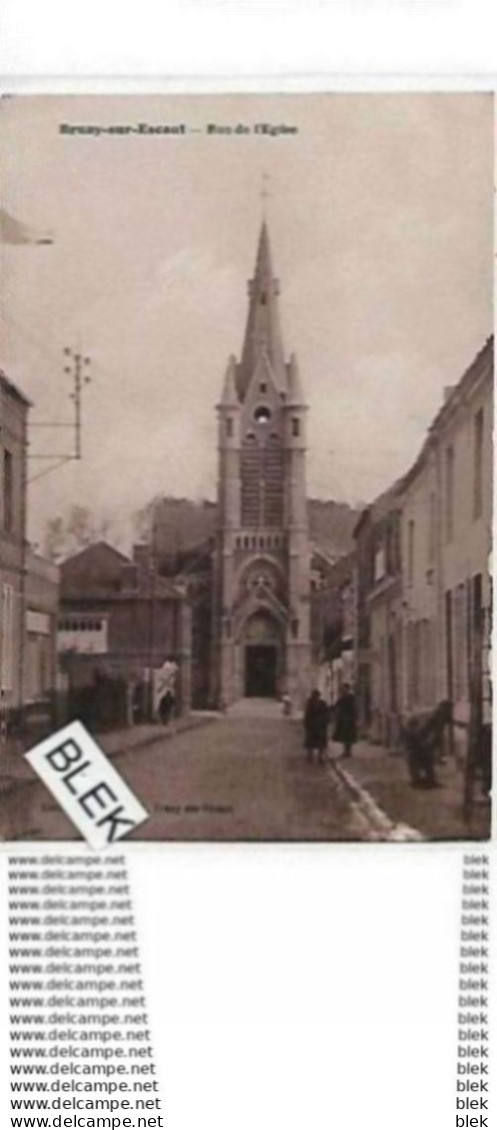 59 . Nord : Bruay Sur Escaut : Rue De L ' église . - Bruay Sur Escaut