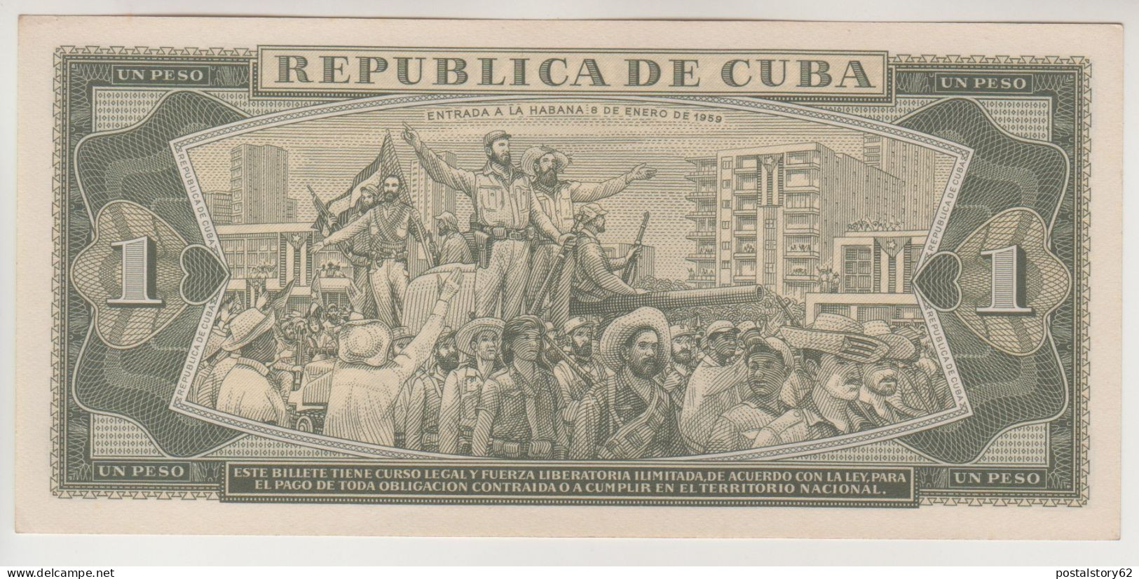 Banco Nacional De Cuba, Un Peso 1966 Pick# 100a FDS - Cuba