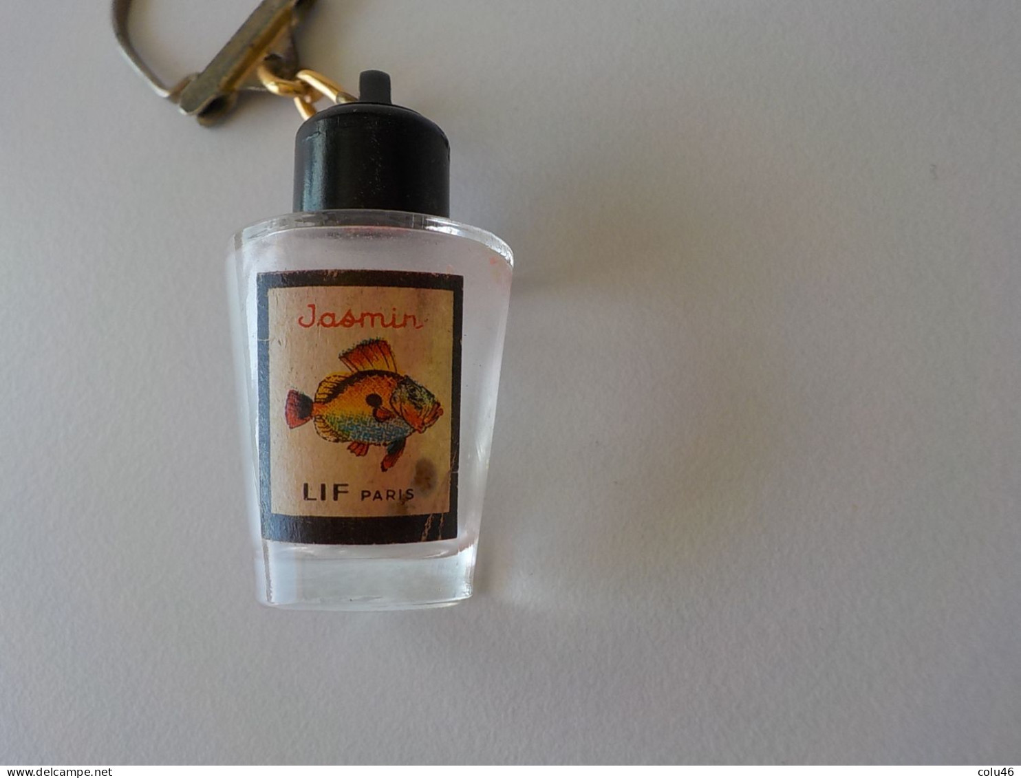 Ancienne Miniature De Parfum Porte-clé Jasmin De Lif France Poisson - Mignon Di Profumo (senza Box)