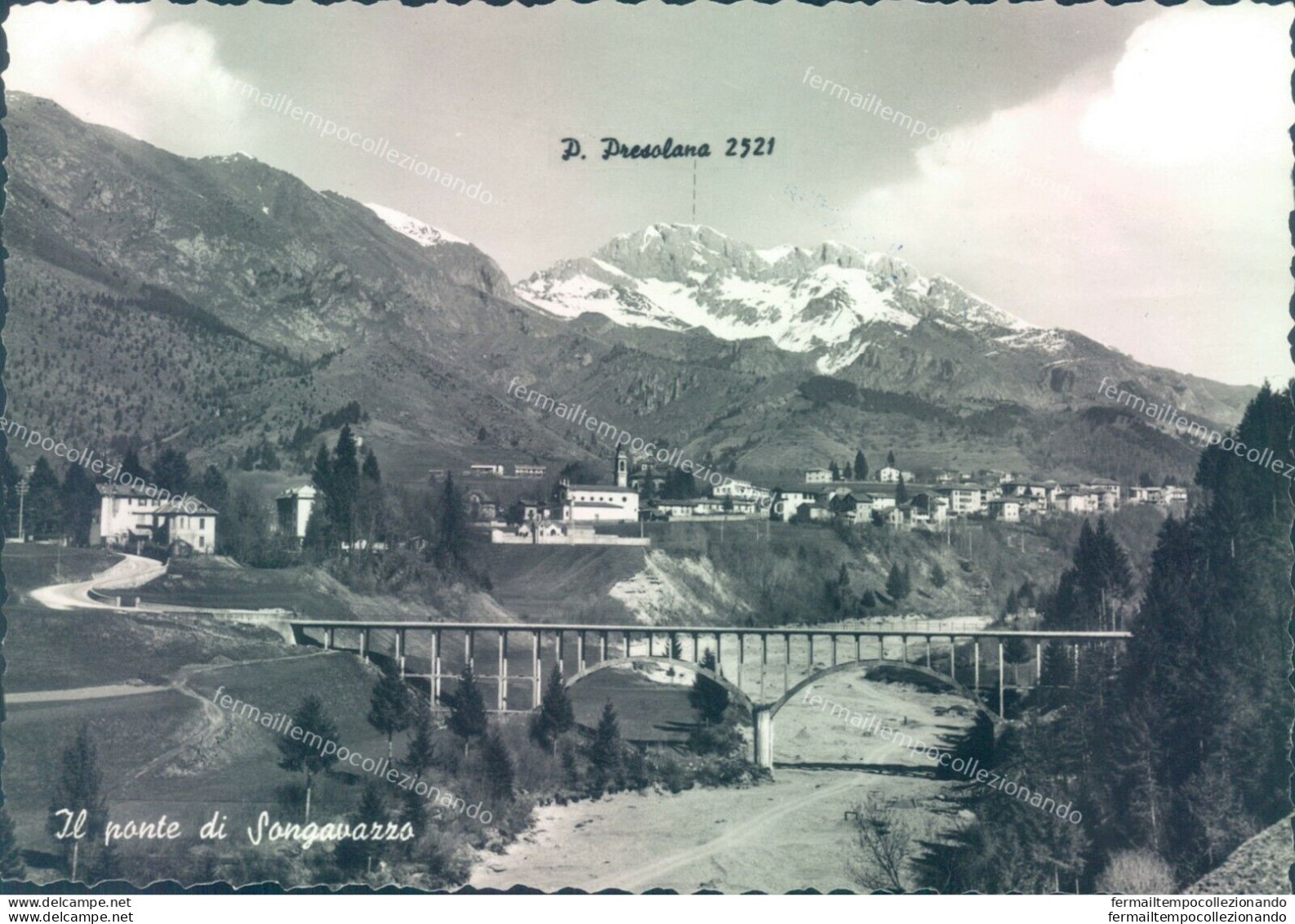 O551 Cartolina Il Ponte Di Songavazzo Provincia Di Bergamo - Bergamo