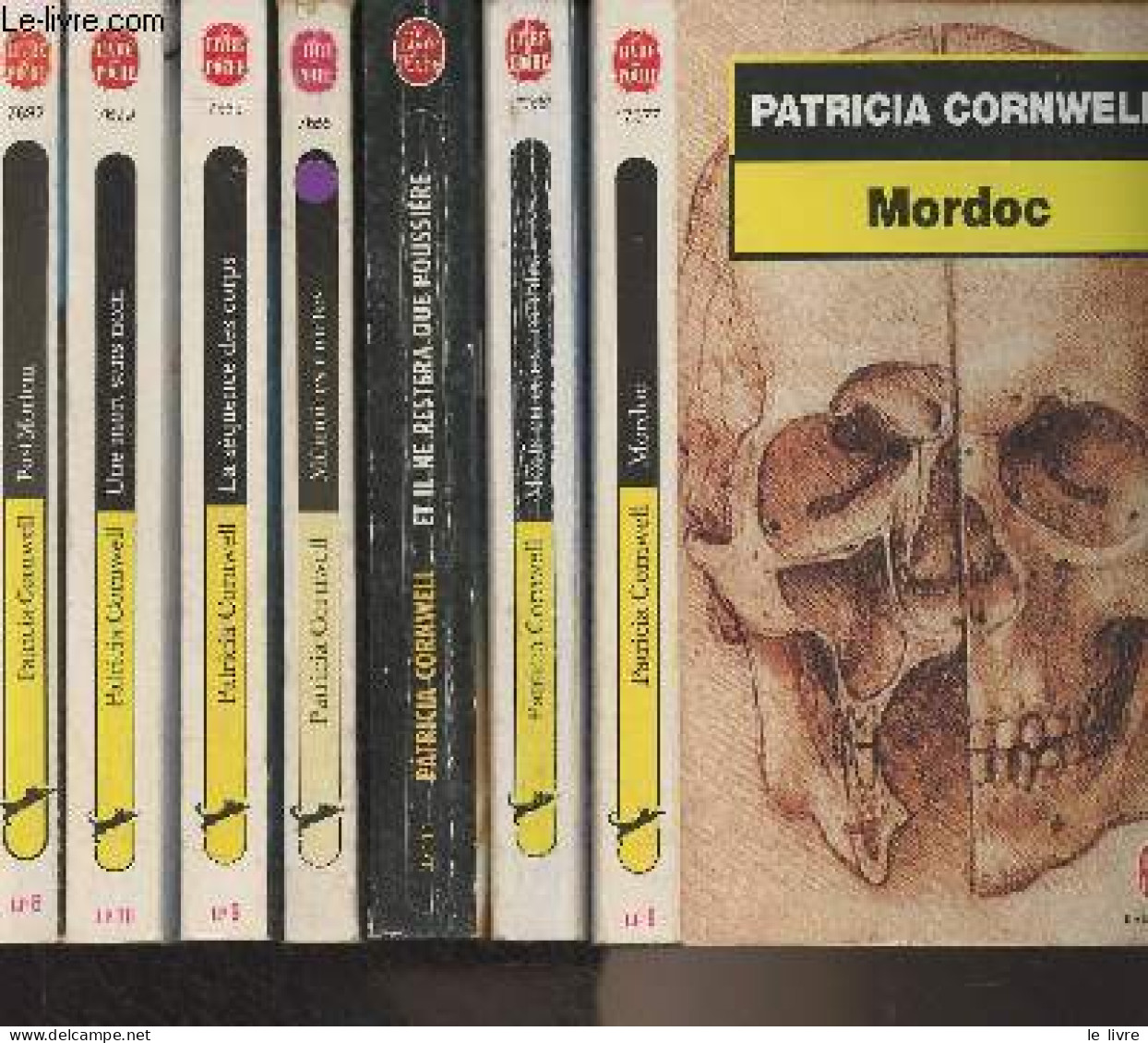 Lot De 7 Livres : Postmortem + Une Mort Sans Nom + La Séquence Des Corps + Mémoires Mortes + Mordoc + Morts En Eaux Trou - Other & Unclassified