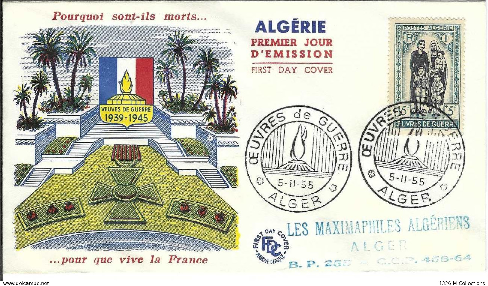 Envellope ALGERIE 1e Jour N° 330 Ceres - Algeria (1962-...)