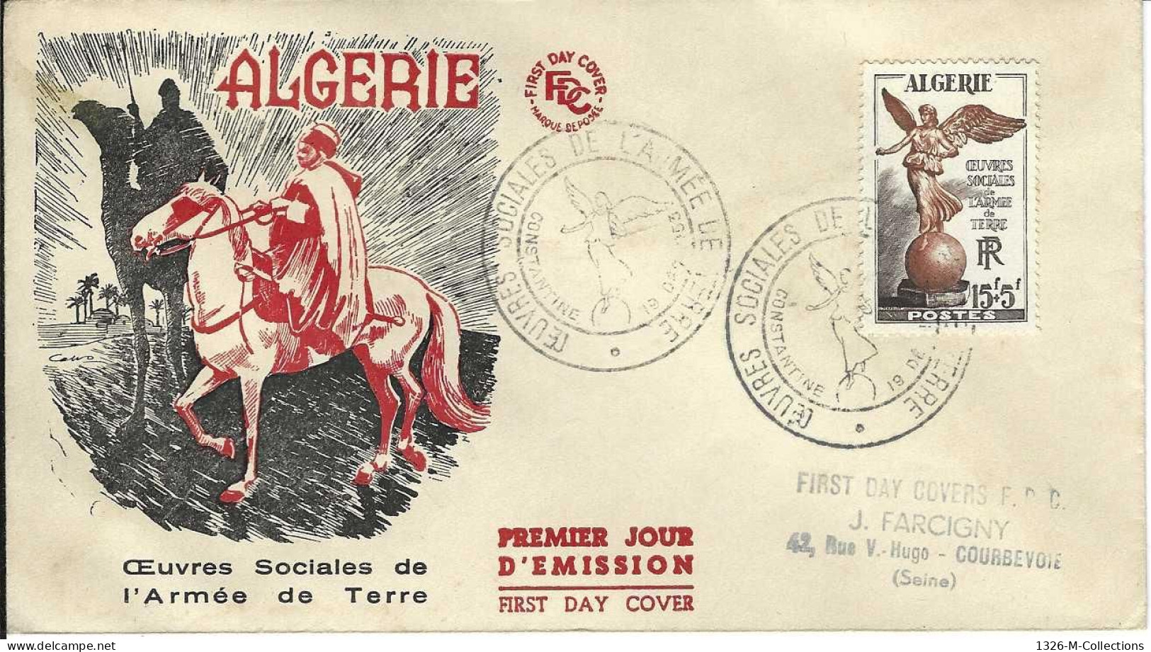 Envellope ALGERIE 1e Jour N° 309 Ceres - Algeria (1962-...)