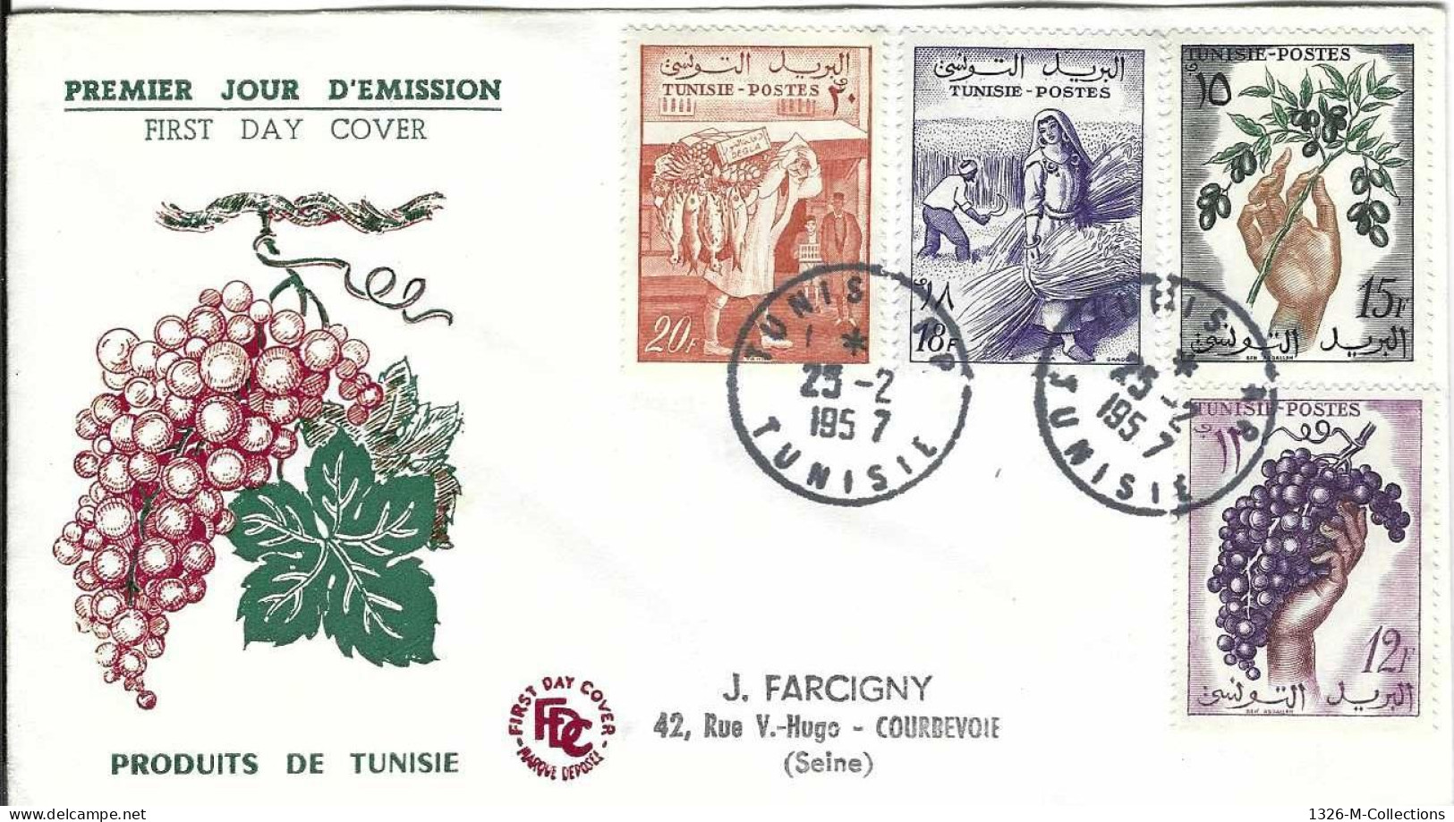 Envellope TUNISIE 1e Jour N° 428 A 431 Y & T - Tunisie (1956-...)