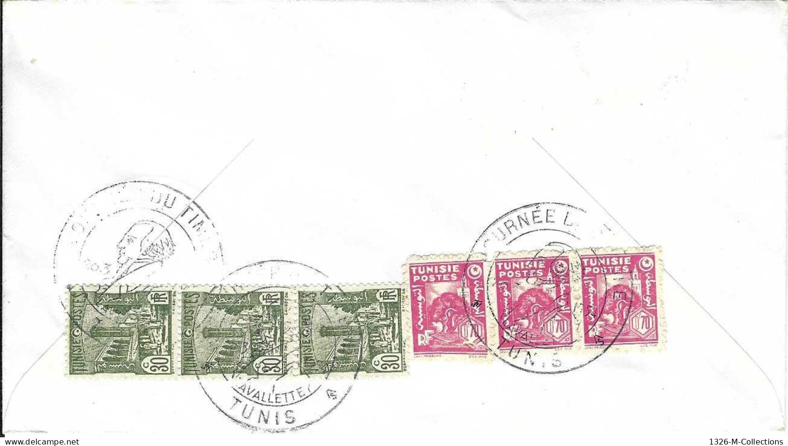 Envellope TUNISIE 1e Jour N° 169 X 3 - 253 X 3 - 365 Ceres - Tunisie (1956-...)