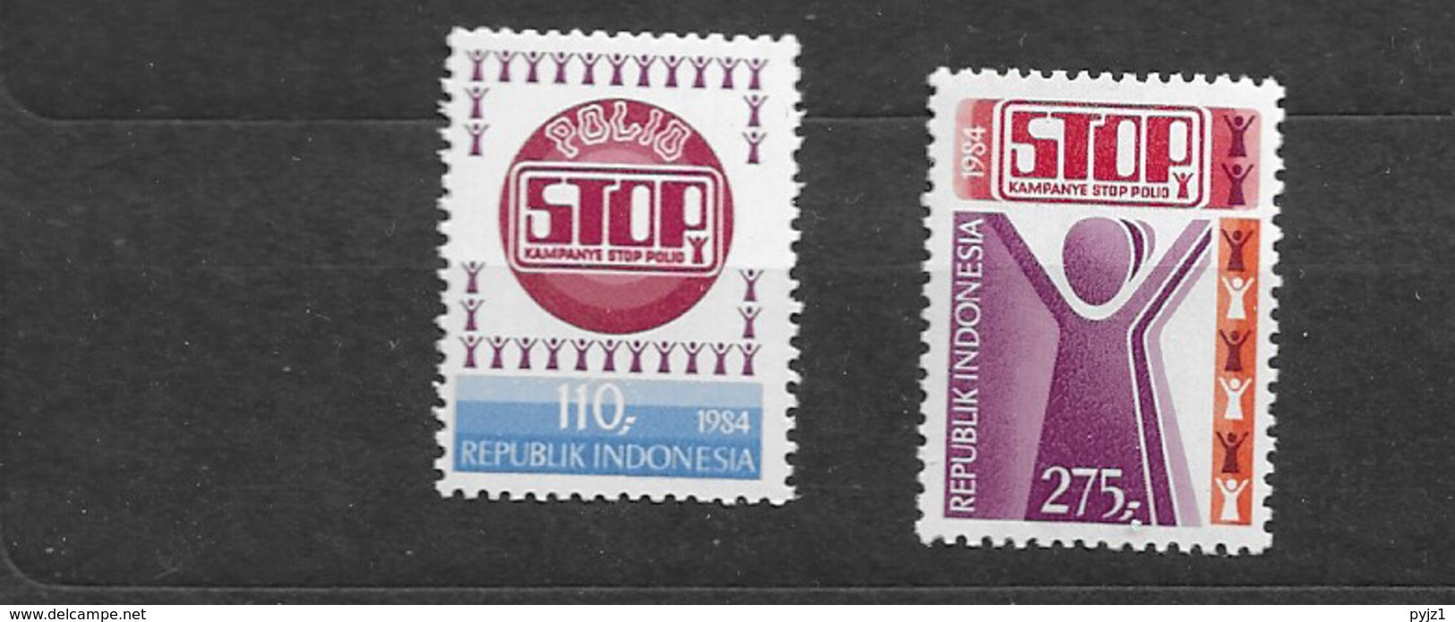 1984 MNH Indonesia, Michel 1125-26 Polio Postfris** - Malattie