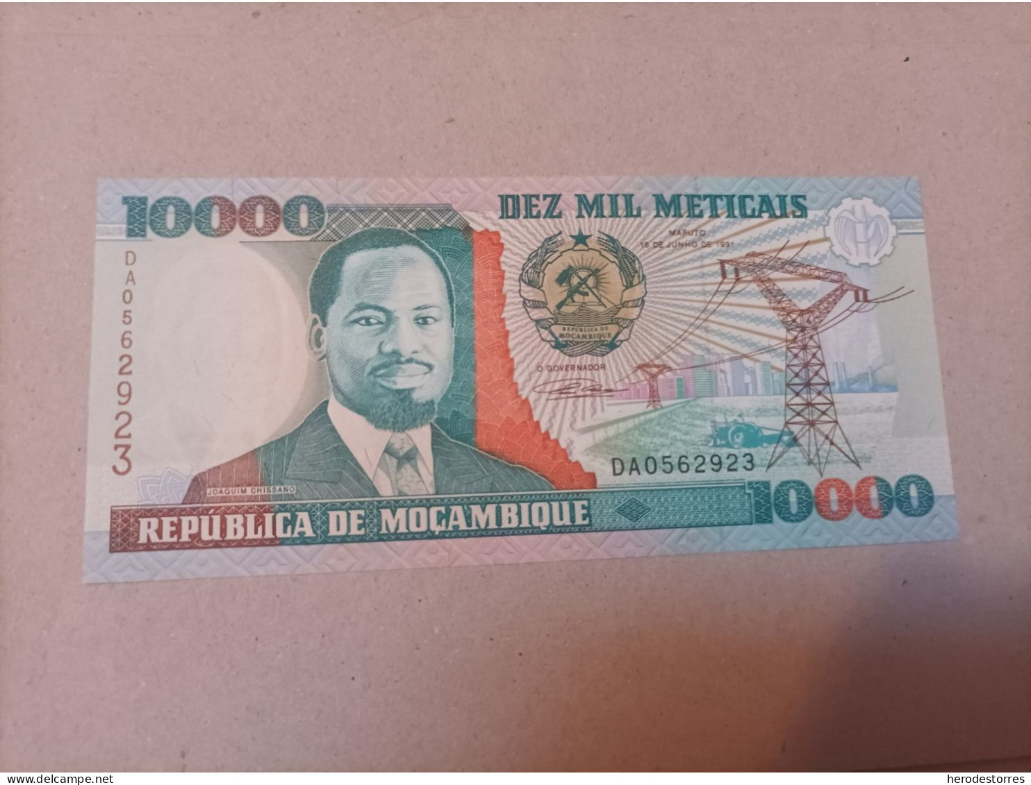 Billete Mozambique 10000 Meticais, Año 1991, UNC - Moçambique