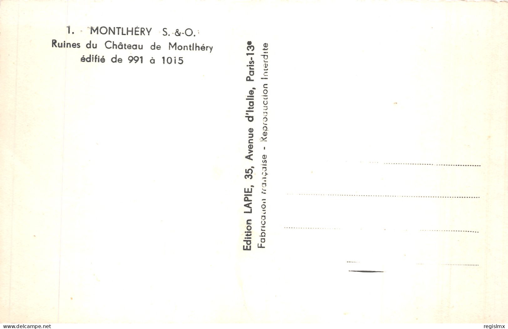 91-MONTLHERY LES RUINES DU CHATEAU-N°T2221-D/0137 - Montlhery
