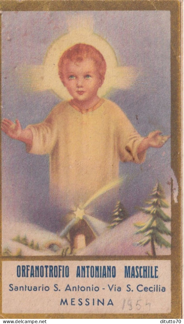 Calendarietto - Orfanotrofio Antoniano Maschile - Santuario S.antonio - Messina - Anno 1954 - Tamaño Pequeño : 1941-60
