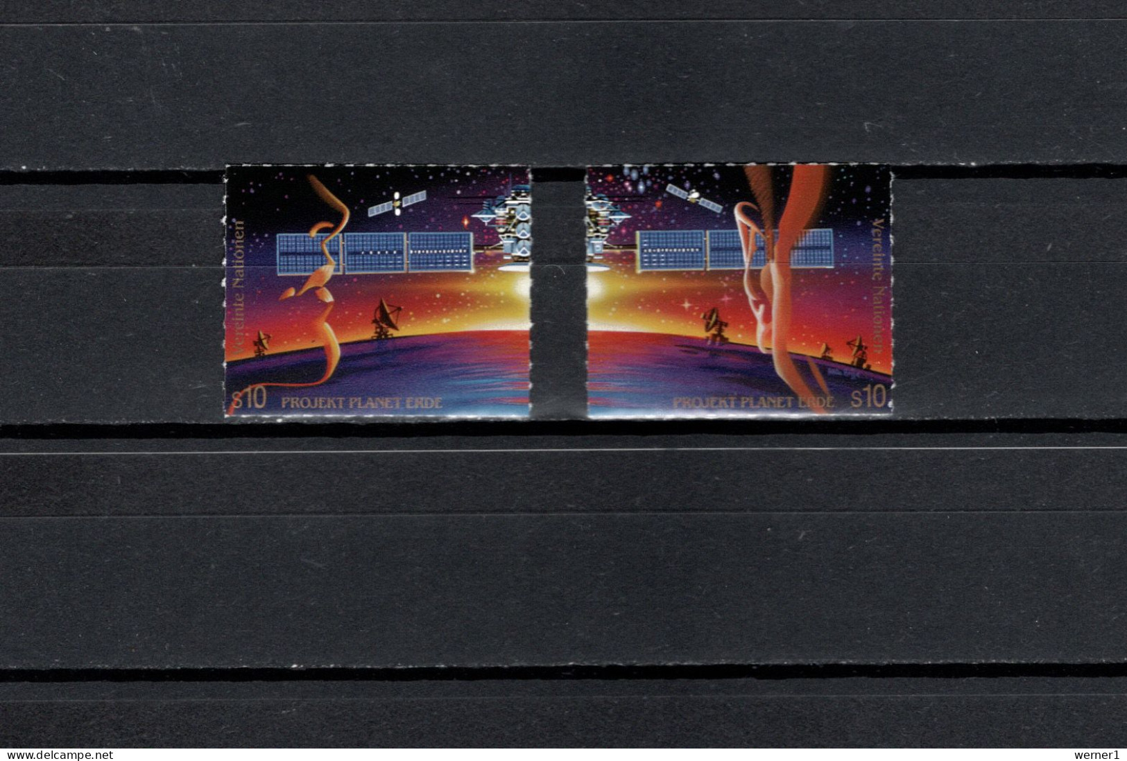 UN United Nations Vienna 1992 Space, International Space Year Set Of 2 MNH - Europa