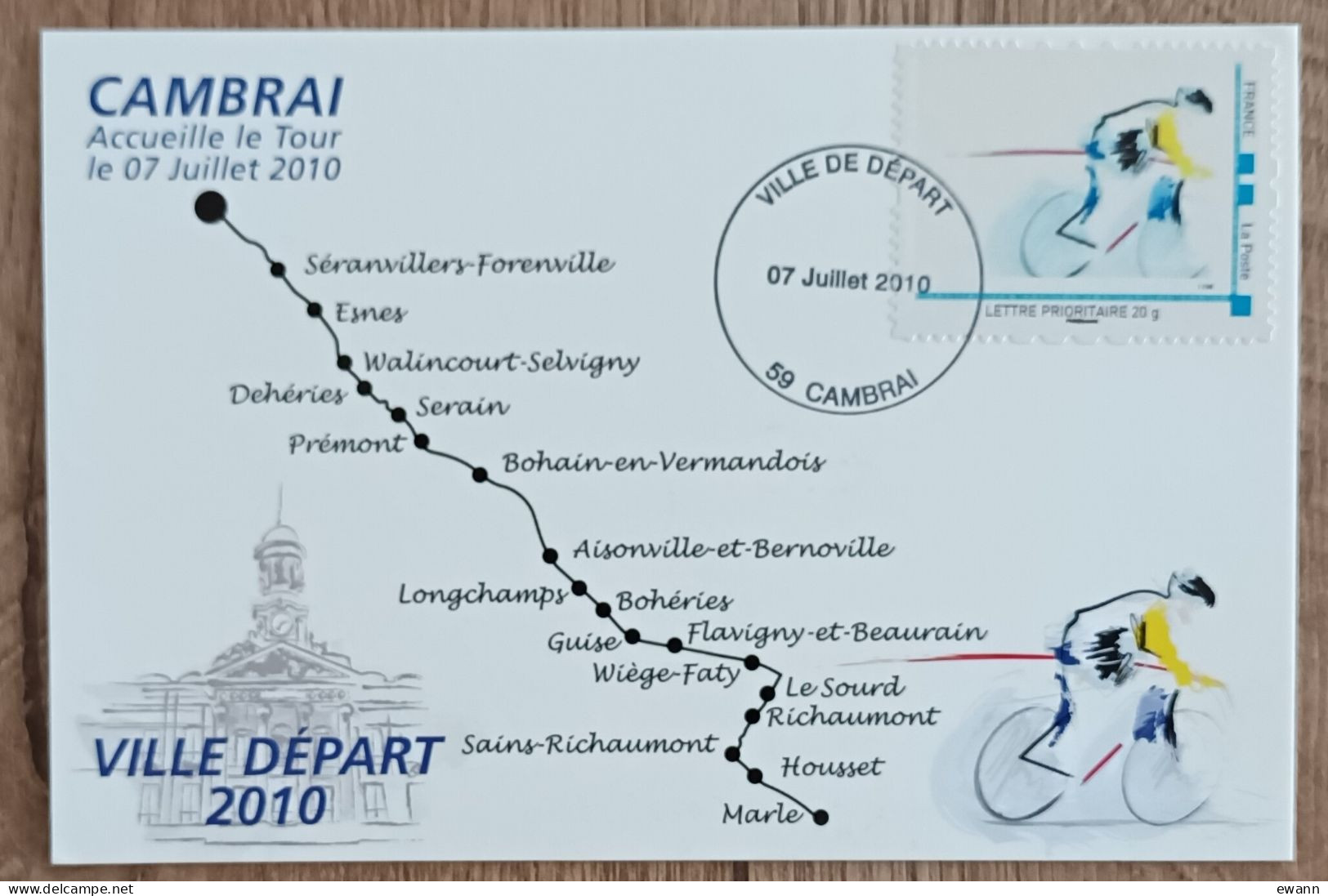 Montimbramoi - VILLE DE DEPART / Cyclisme / Tour De France - Cambrai - 2010 - Cartas & Documentos
