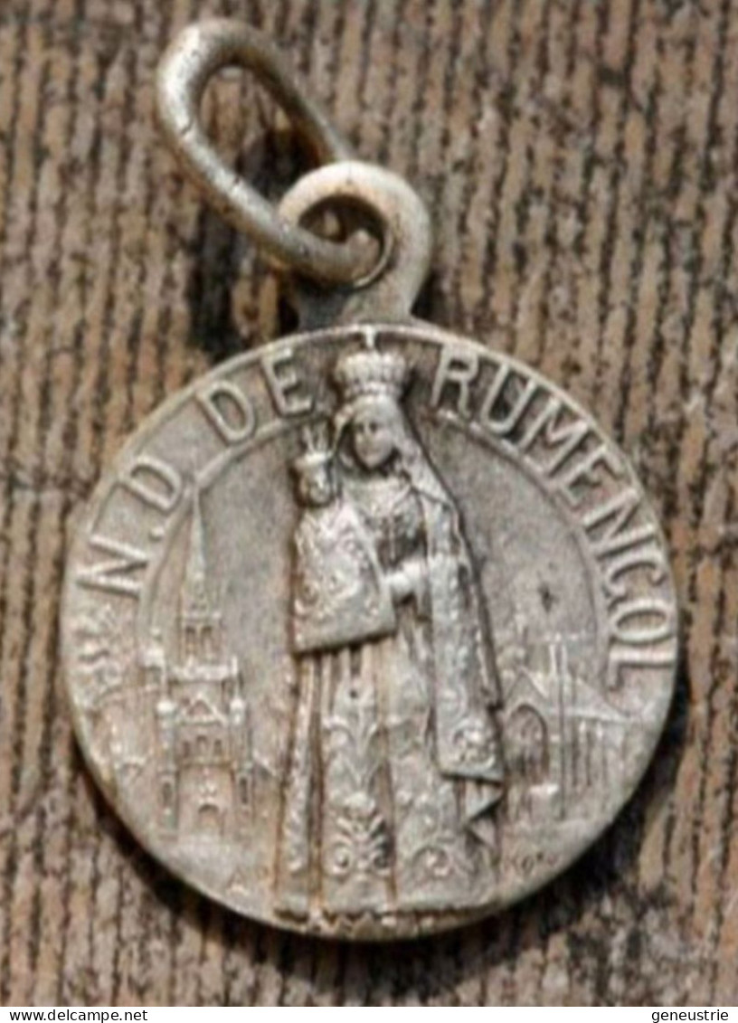 Pendentif Médaille Religieuse Début XXe "Notre-Dame De Rumencol"  Faou - Bretagne - Religious Medal - Religion &  Esoterik