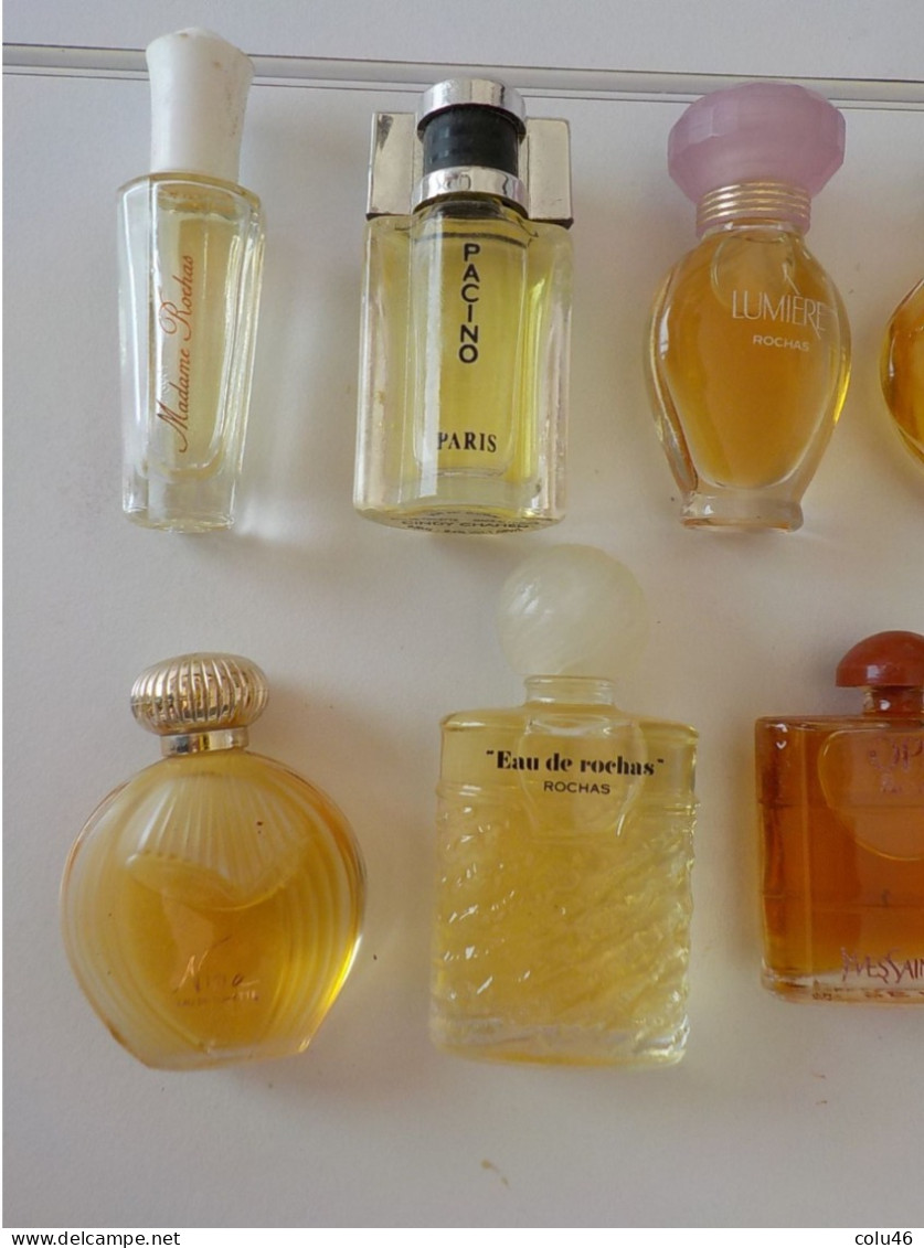 Lot 11 Anciennes Miniatures De Parfum Ricci Rochas Pacino - Miniaturen (zonder Doos)