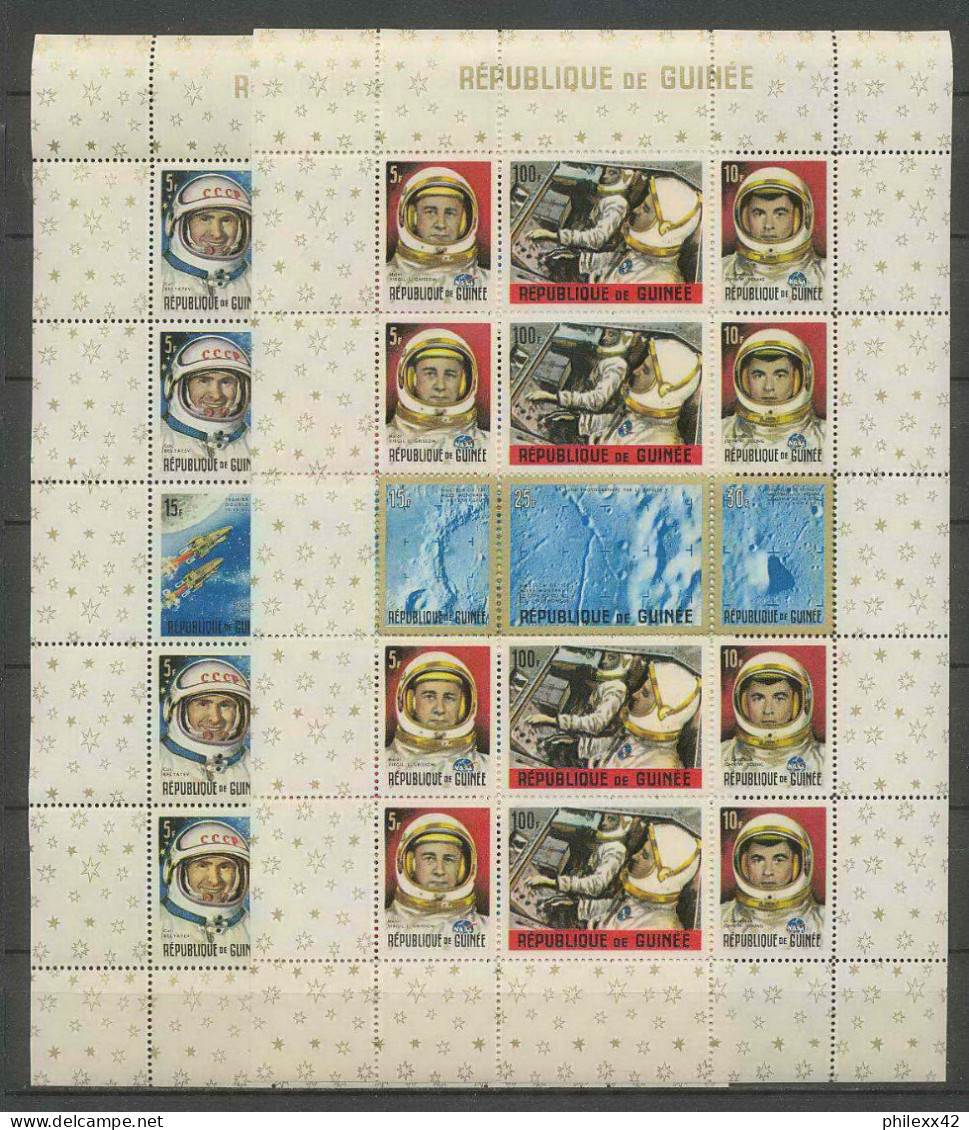 2555/ Espace (space) ** MNH Guinée (guinea) Y&t Bloc N°8 / 9 Conquete De L'espace Leonov Vostok Spoutnik Spoutnik - Guinée (1958-...)