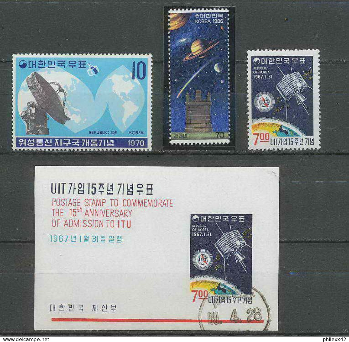 2468/ Espace (space) Neuf ** MNH Coree Du Sud Korea 1 Page - Asia