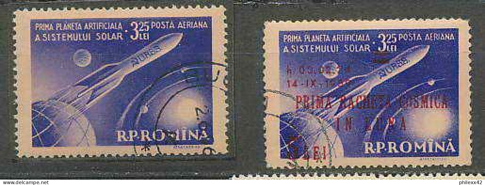 2376/ Espace (space) Roumanie (Romania) 89+101 Lunik + Overprint Surchargé  - Europa