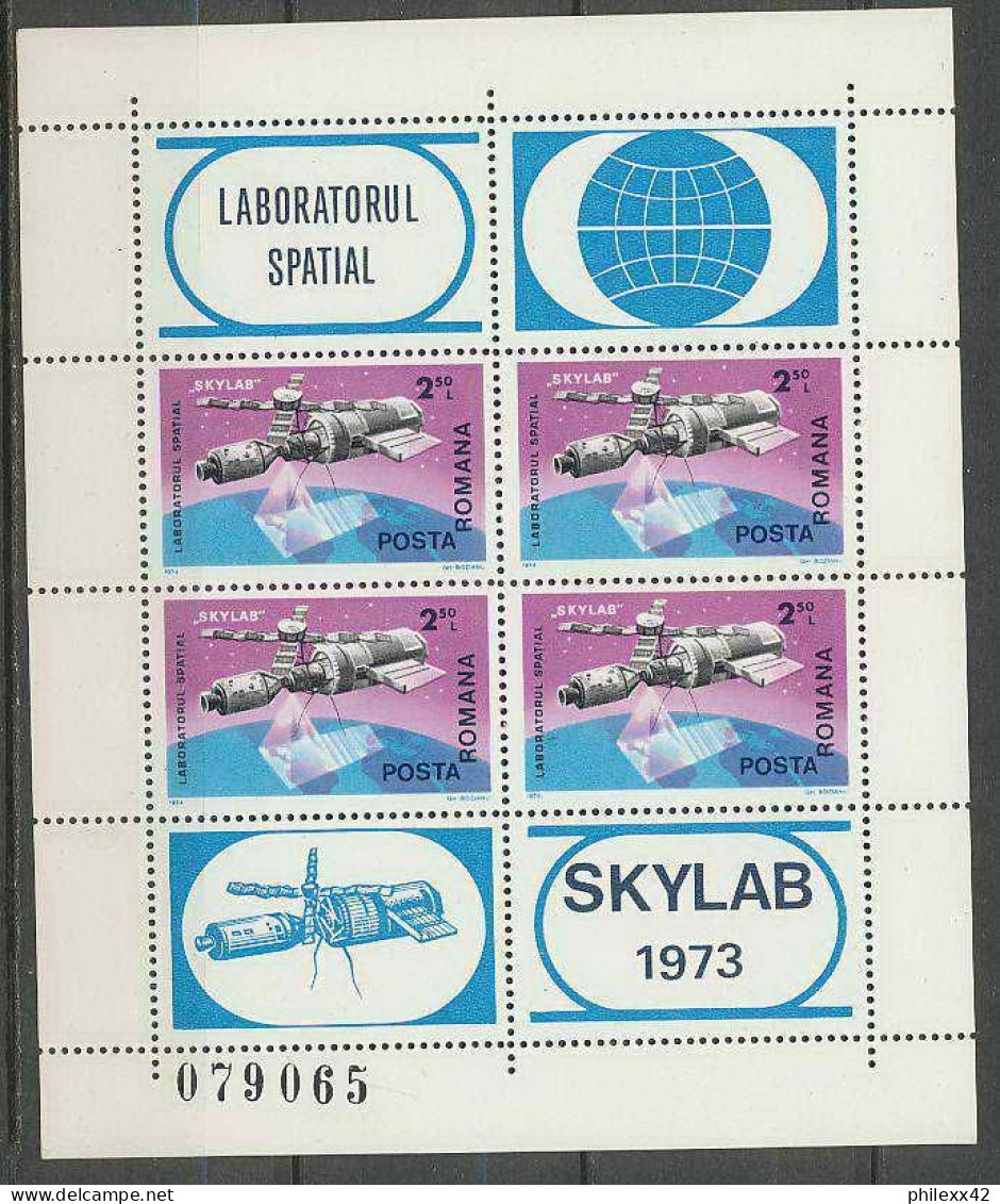 2399/ Espace (space) Neuf ** MNH Roumanie (Romania) Bloc 116 Skylab 1 - Europa