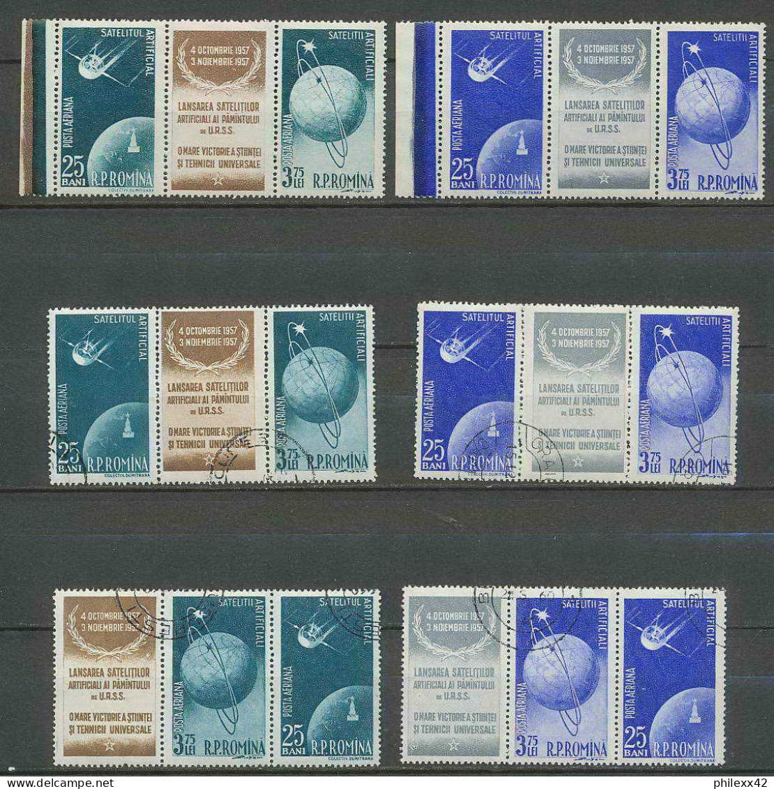 2371/ Espace (space) Neuf ** MNH Roumanie (Romania) Lot 69/72 + Used Spoutnik Spoutnik - Europa