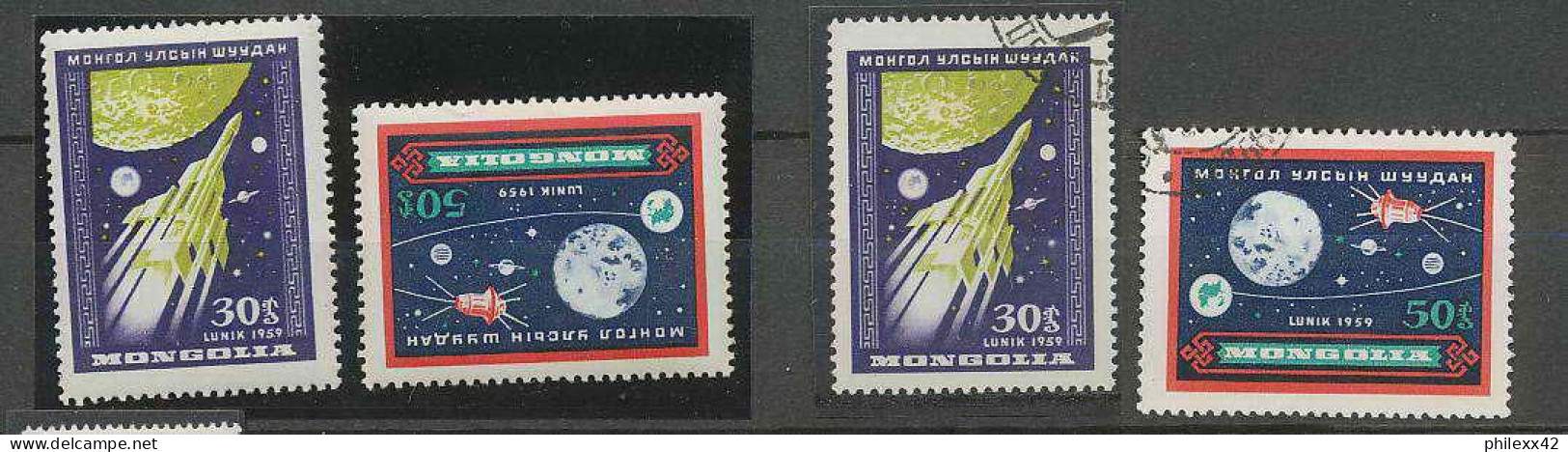 2049/ Espace (space) Neuf ** MNH Mongolie (Mongolia) / Mongolia 157/158 + Used - Asie