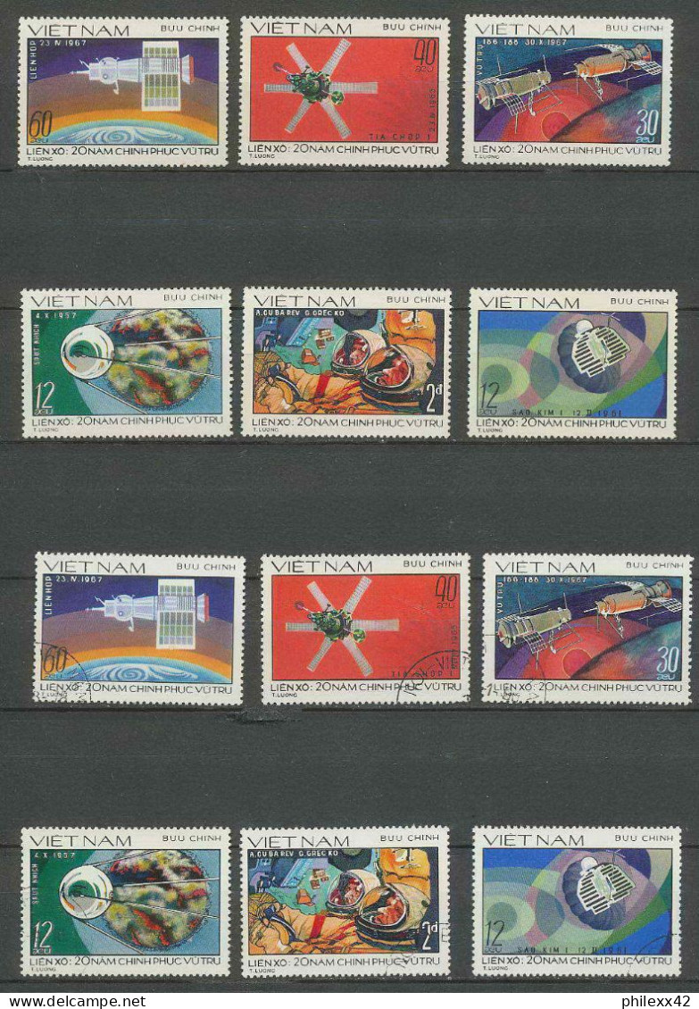 2124/ Espace (space) Neuf ** MNH Viet Nam (Vietnam) 132/137 Spoutnik Spoutnik Non Dentelé Imperforate Used Perfect Set - Asia