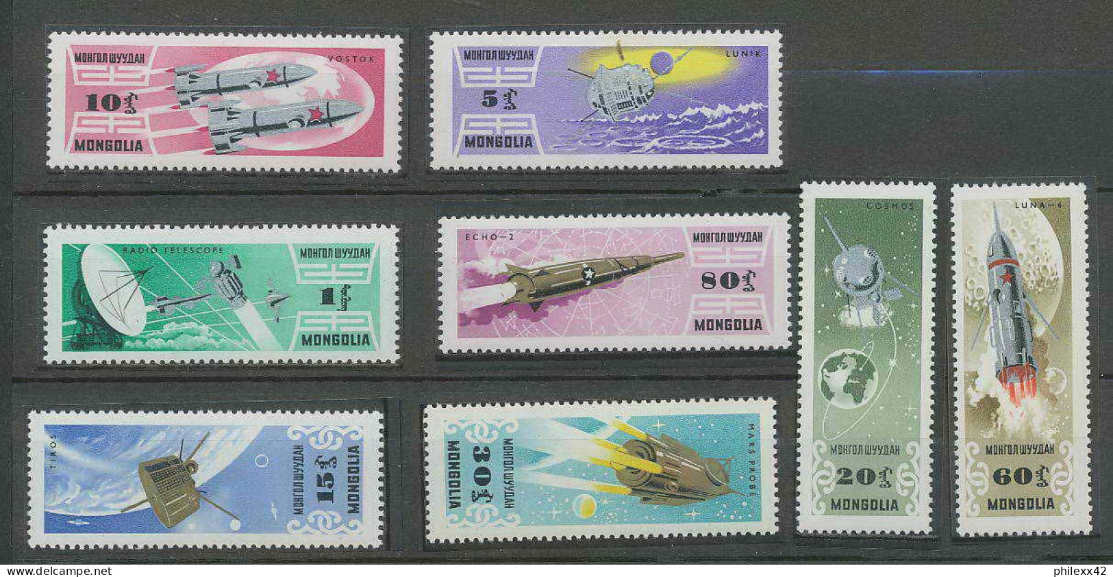 2054/ Espace (space) Neuf ** MNH Mongolie (Mongolia) / Mongolia 322/329 Mars/tiros/luna... - Asie