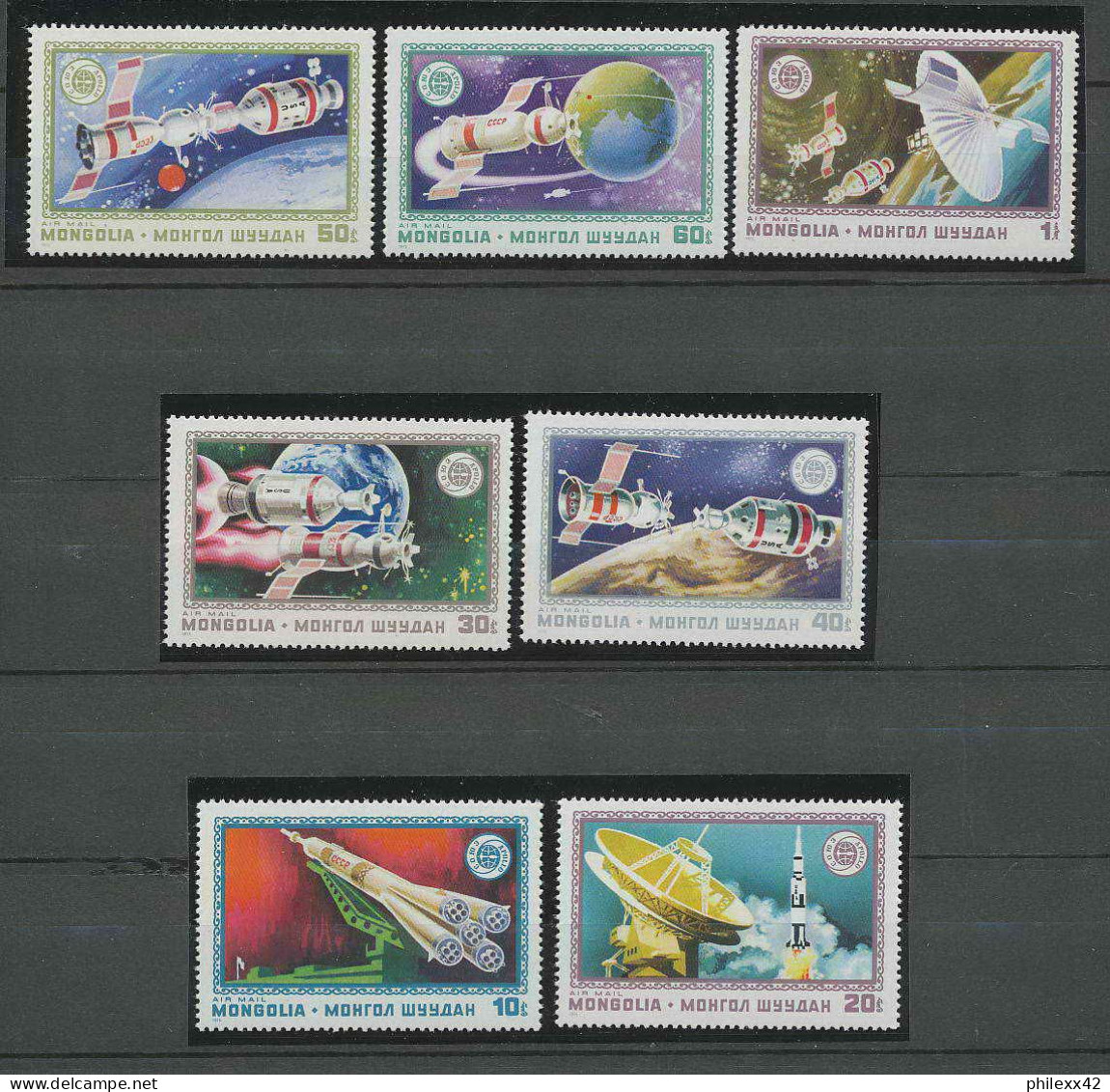 2036/ Espace (space) Neuf ** MNH Mongolie (Mongolia) / Mongolia 66/72 Apollo Soyuz  - Asia