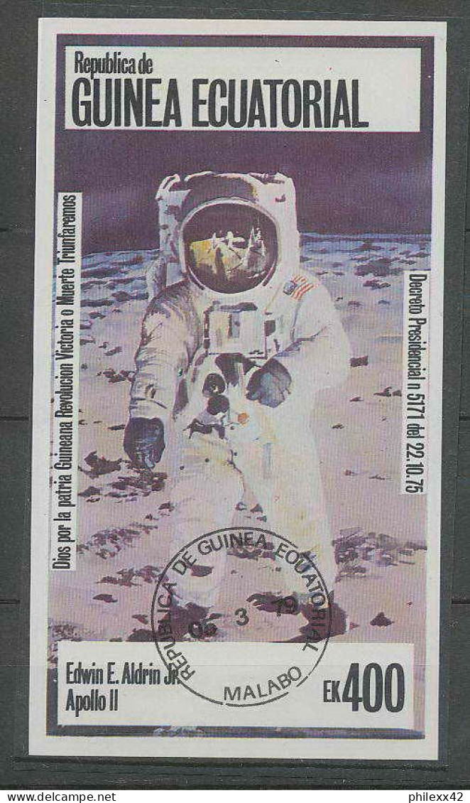 1958/ Espace (space) Guinée (guinea) Equatoriale N° 400EK Tirage 2000 Apollo 11 1979 - Africa