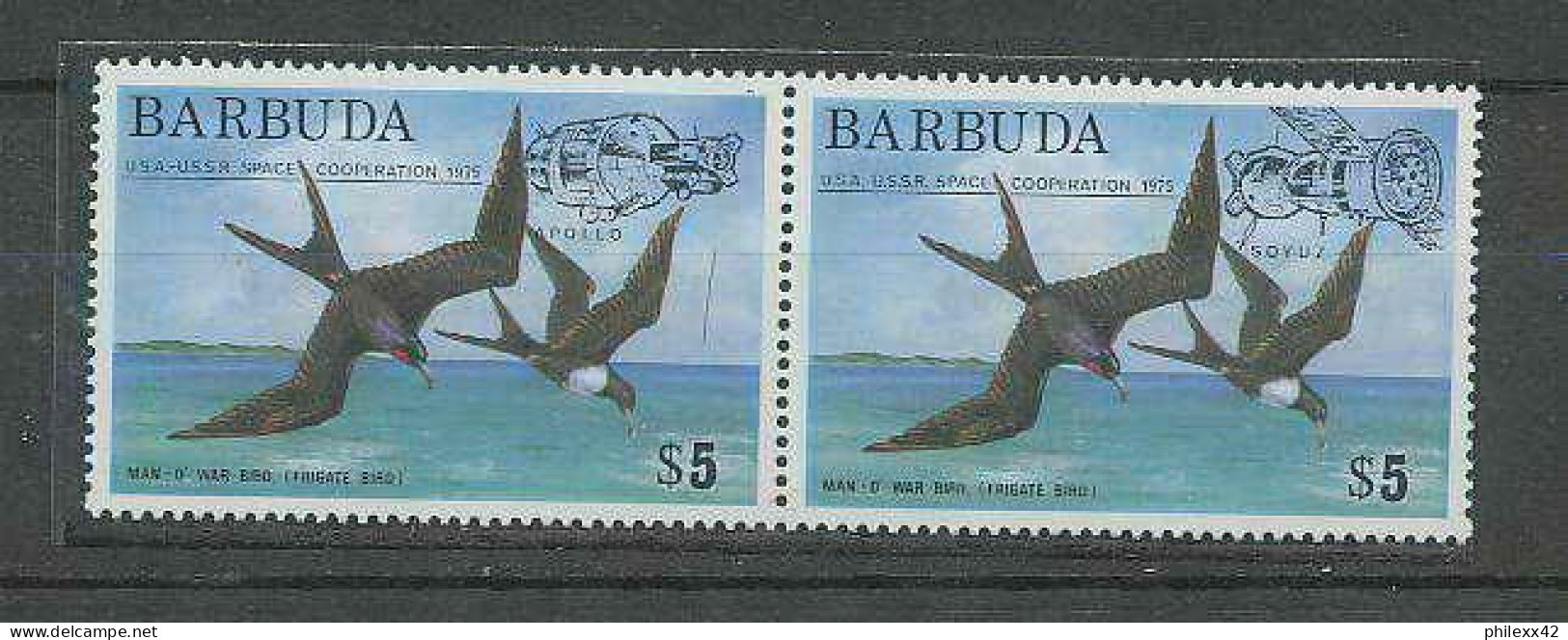 1704/ Espace (space) Neuf ** MNH Barbuda N° 217/218 Overprint Surchargé Apollo SOYUZ - Südamerika