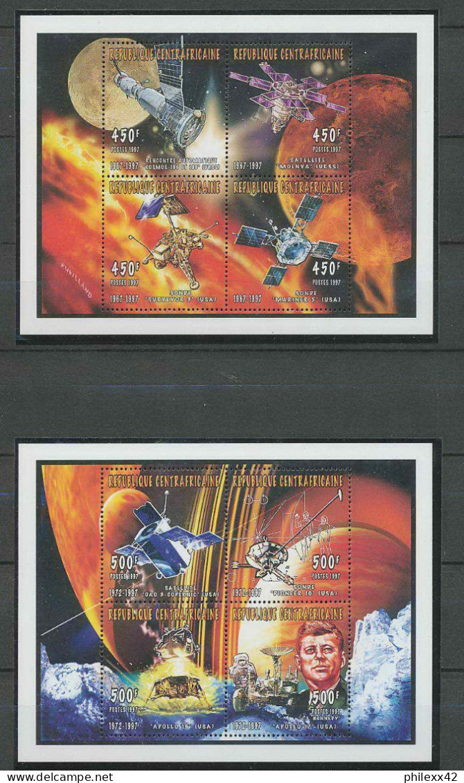 1679/ Espace (space) Neuf ** MNH République Centrafricaine N° 1126/1149 + Bloc 128 Spoutnik Spoutnik Gagarine Gagarin - USA