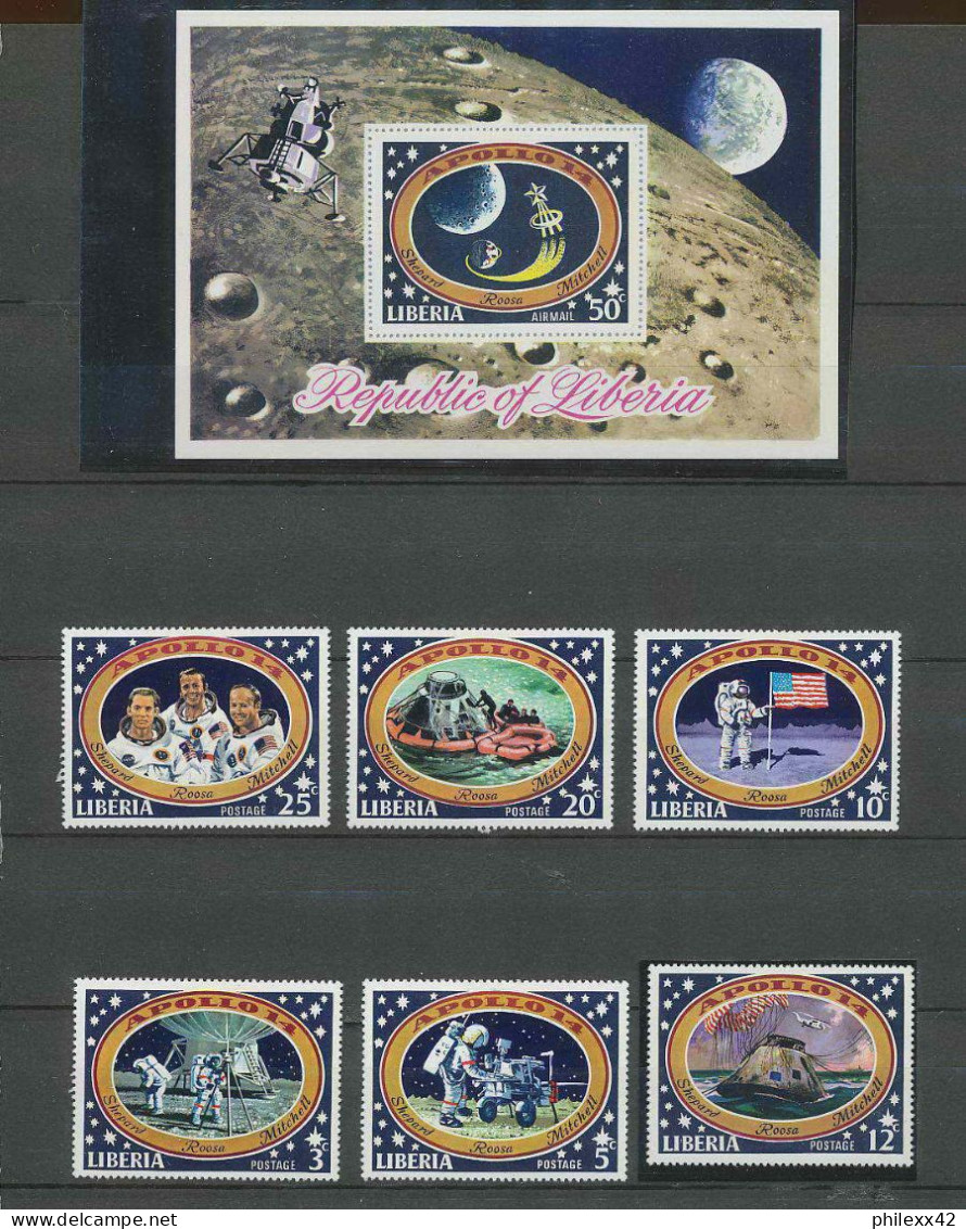 1466/ Espace (space) Neuf ** MNH Liberia 520/25 + Bloc 53 + Used - Africa