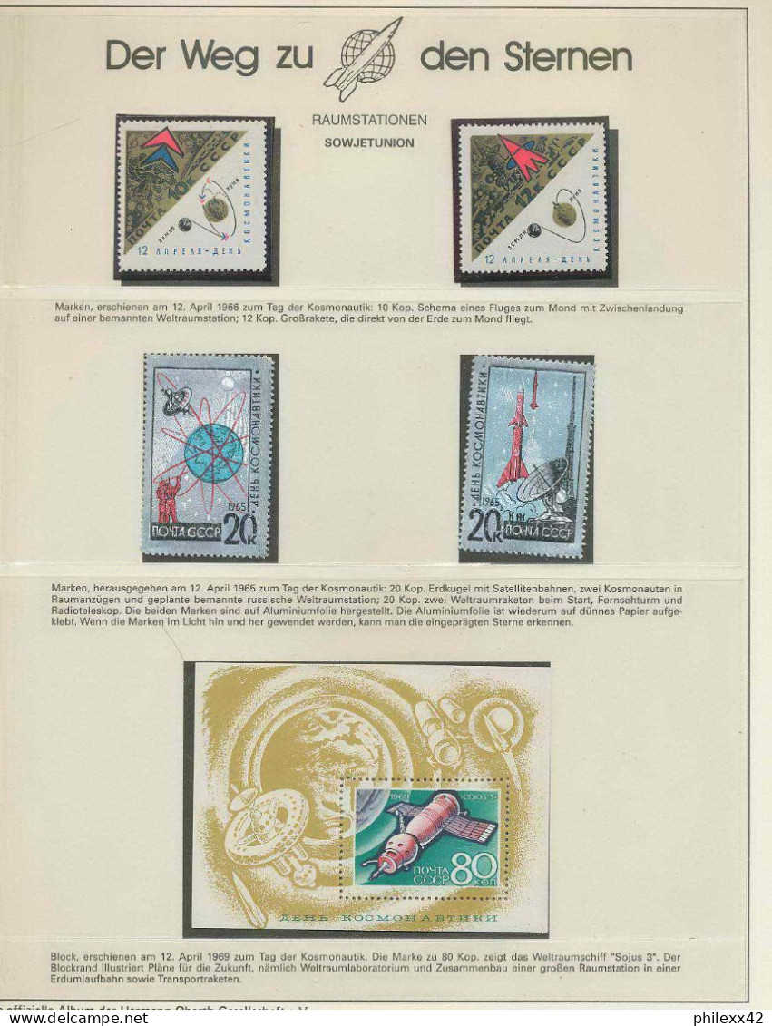 1372/ Espace (space) Neuf ** MNH Russie (Russia Urss USSR) 2953/54 SILVER.. 1 PAGE  - Rusland En USSR