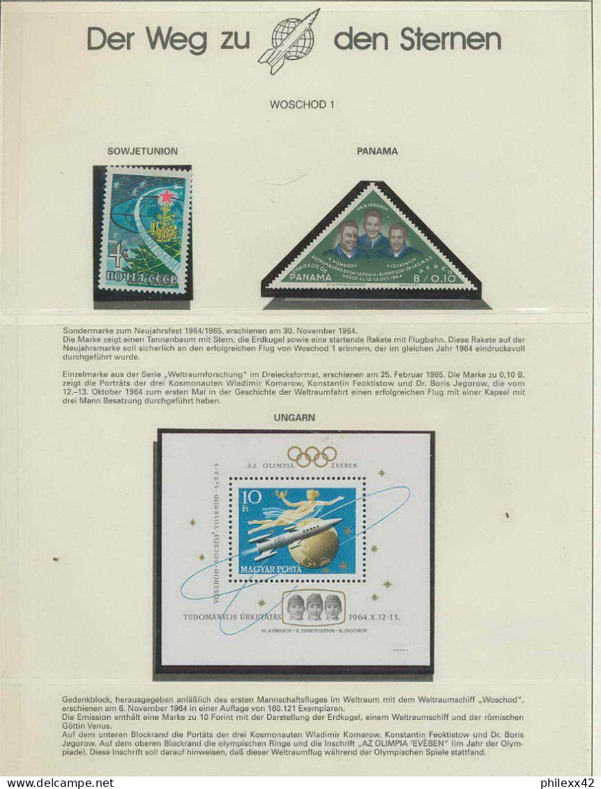 1369/ Espace (space) Neuf ** MNH Russie (Russia Urss USSR) + Panama ET Hongrie (Hungary) 1 PAGE  - Rusland En USSR