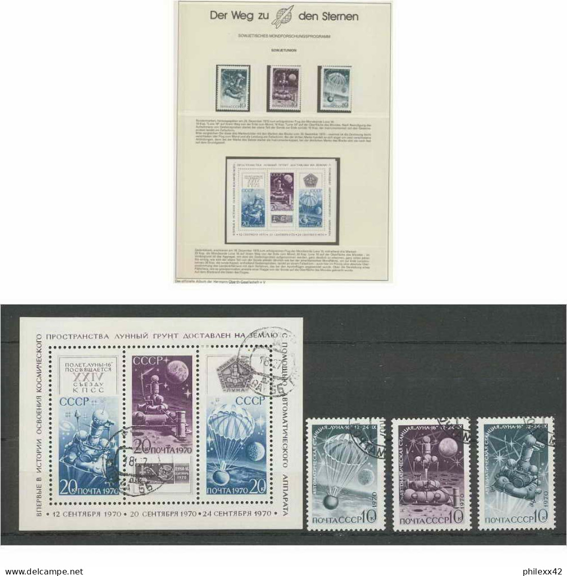 1396/ Espace (space) Neuf ** MNH Russie (Russia Urss USSR) 3787/89 + Bloc 66 + USED - Rusland En USSR