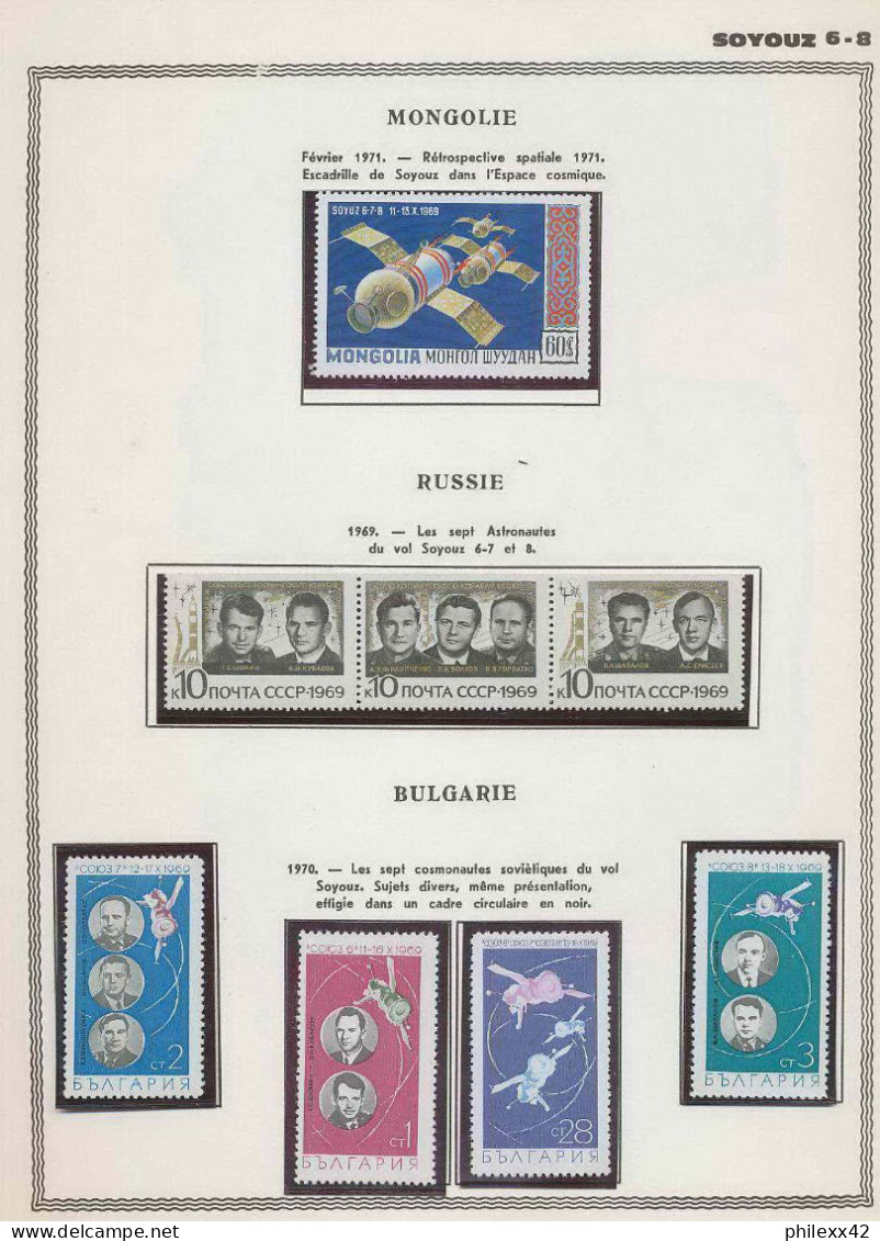 1018/ Espace (space) ** MNH Soyuz (soyouz Sojus) 6/8 - 2 PAGEs - Russia & URSS