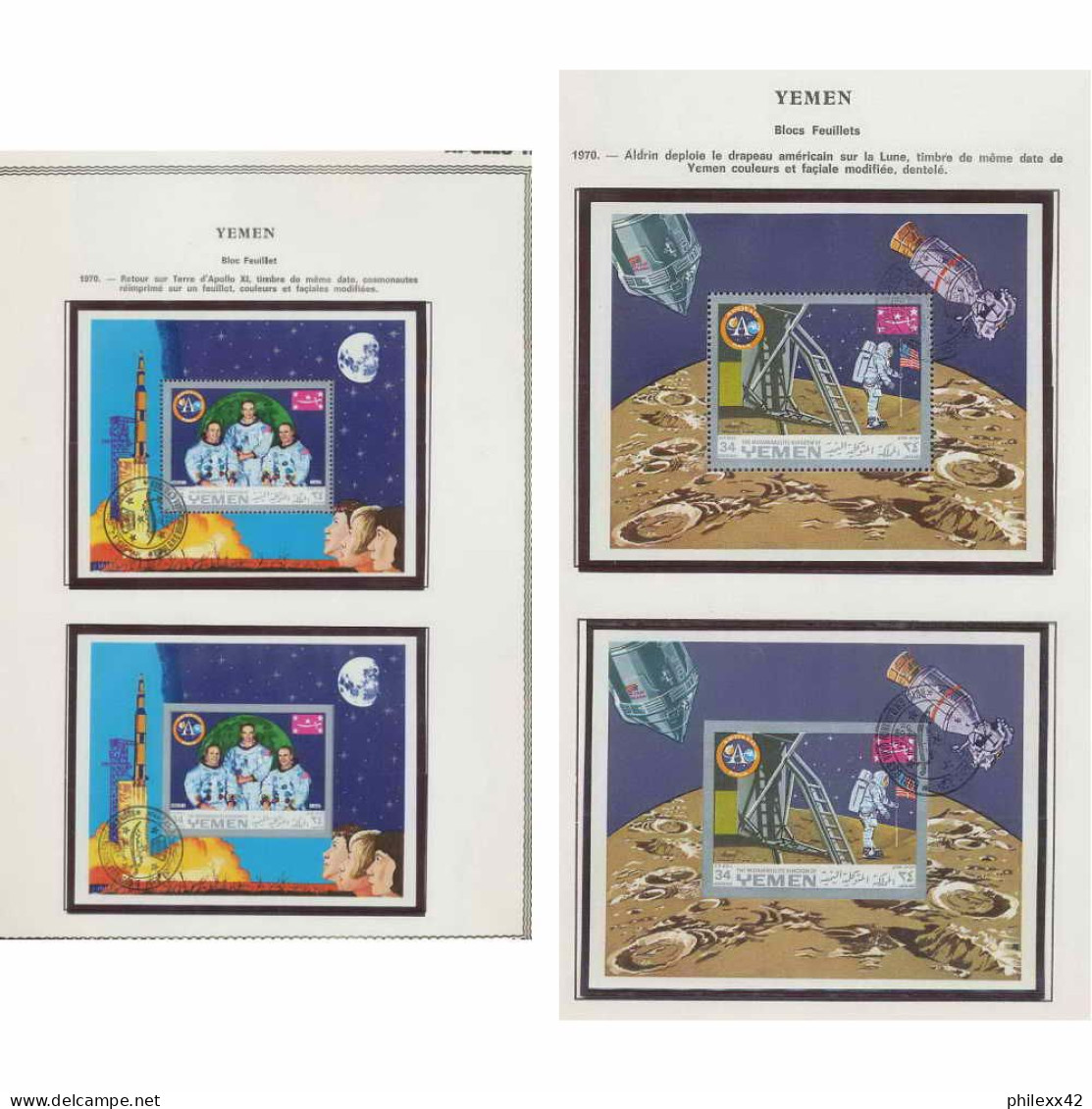 0971/ Espace (space) - Apollo 11 Yemen Royaume (kingdom) 4 Blocs - Asia