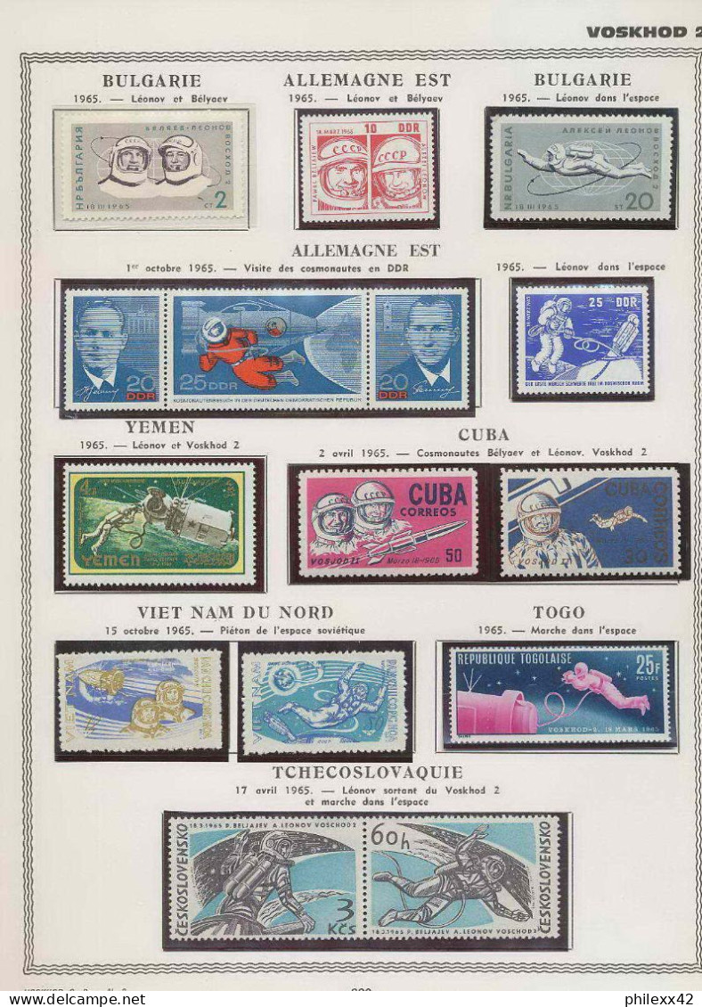 0636/ Espace (space) ** MNH Programme Voskhod 2 - 1 Page Complète - Afrika