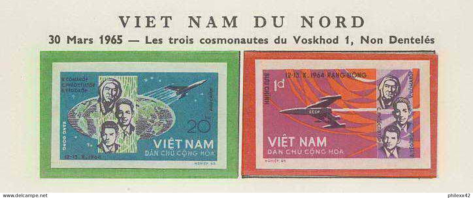 0606/ Espace (space) 2765/6 ** MNH Programme Voskhod 1 Viet Nam (Vietnam) + Non Dentelé Imperf - Azië