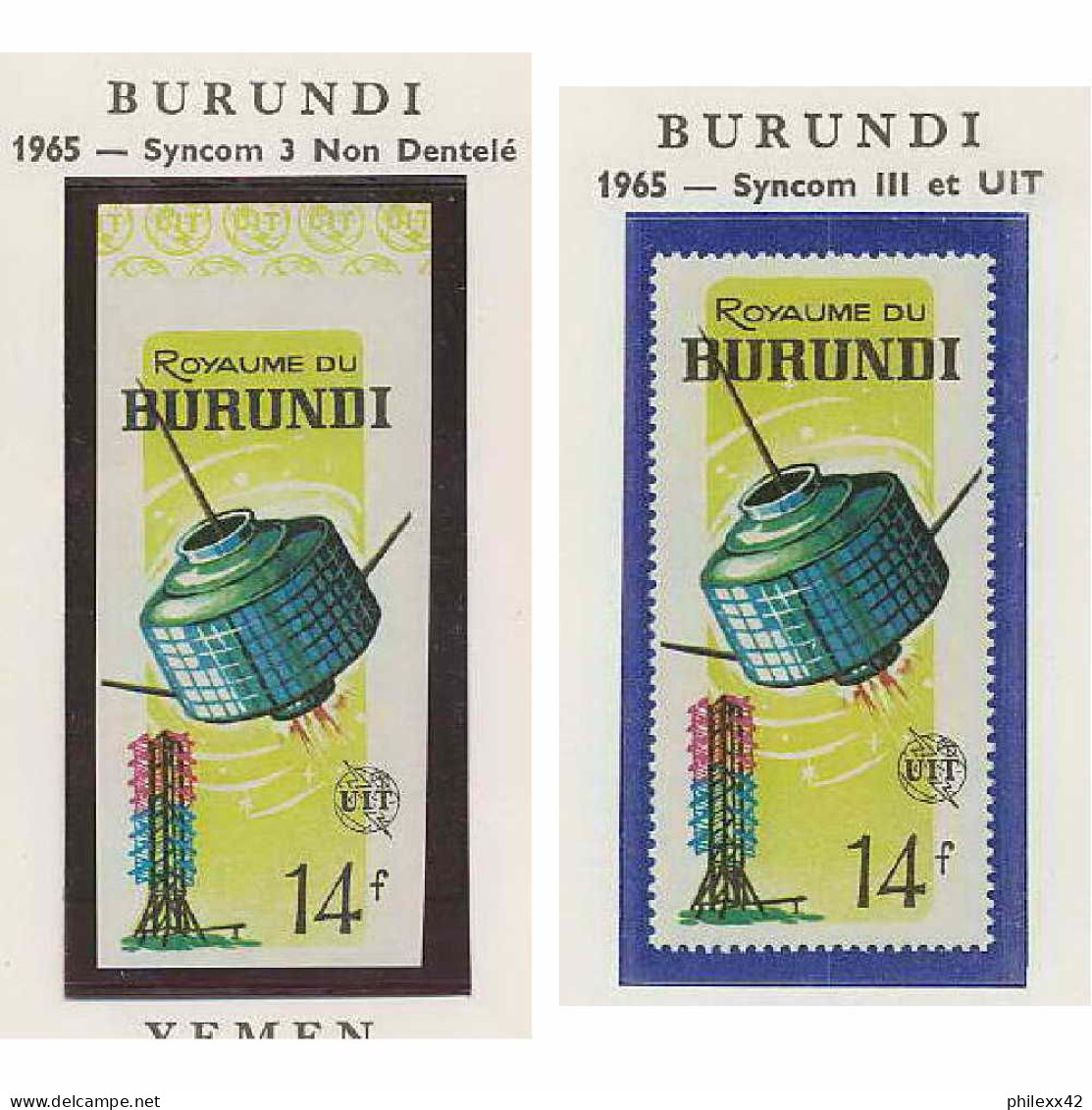 0572/ Espace (space) ** MNH Syncom 3 Burundi + Non Dentelé Imperf - Afrika