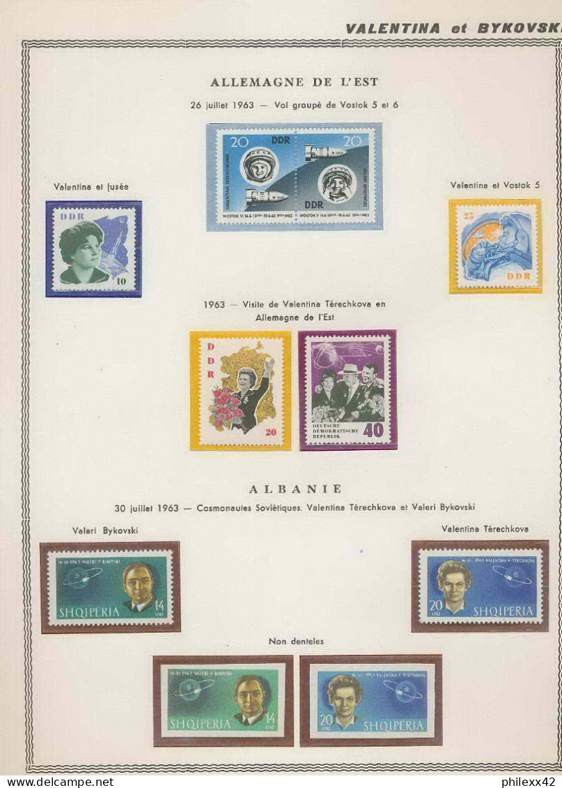 0434/ Espace (space) ** MNH Valentina Terechkova - Bykovsky Page Complète Albanie (Albania) - Europe