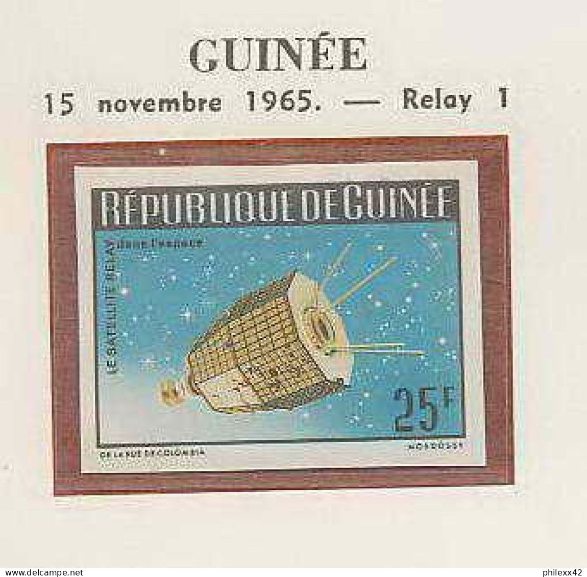 0400/ Espace (space) ** MNH Guinée (guinea) Relay 1 Non Dentelé Imperf - Africa