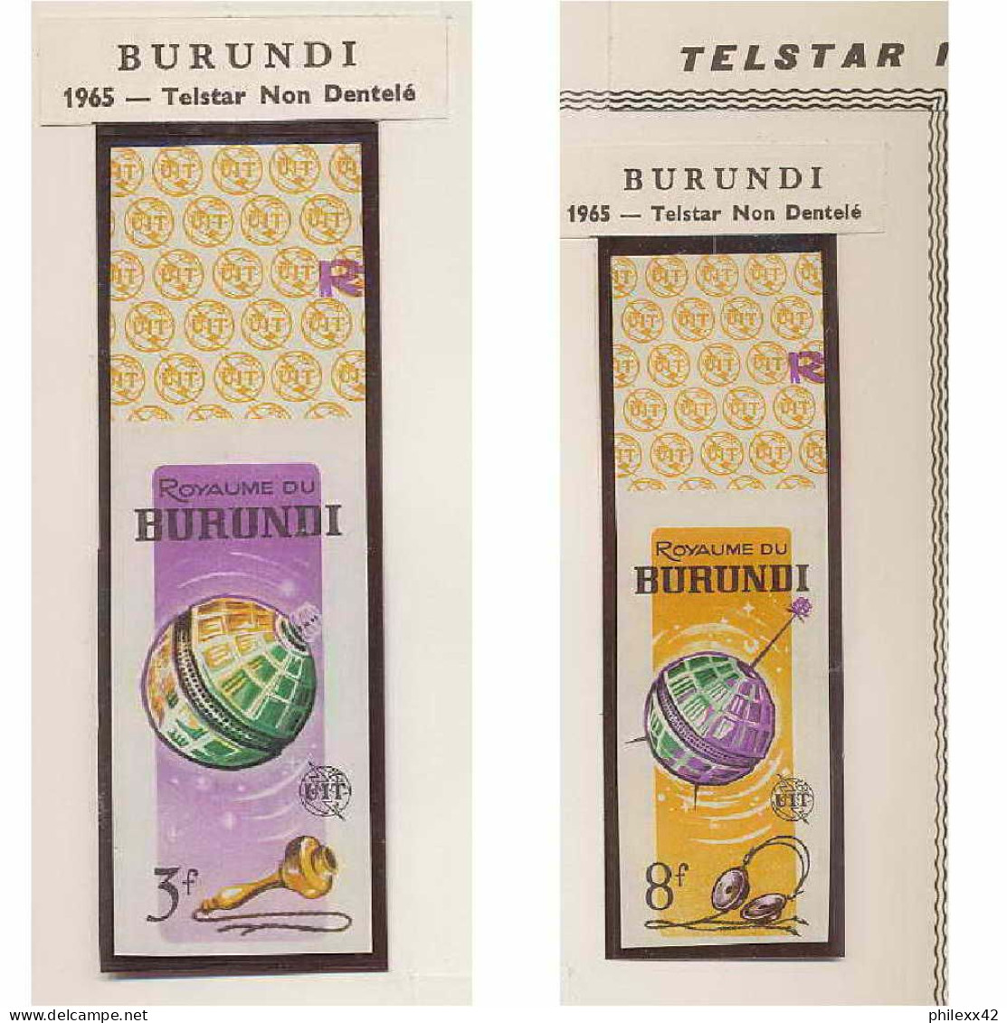 0352/ Espace (space) ** MNH Telstar Burundi 2 Valeurs Non Dentelé Imperf - Africa